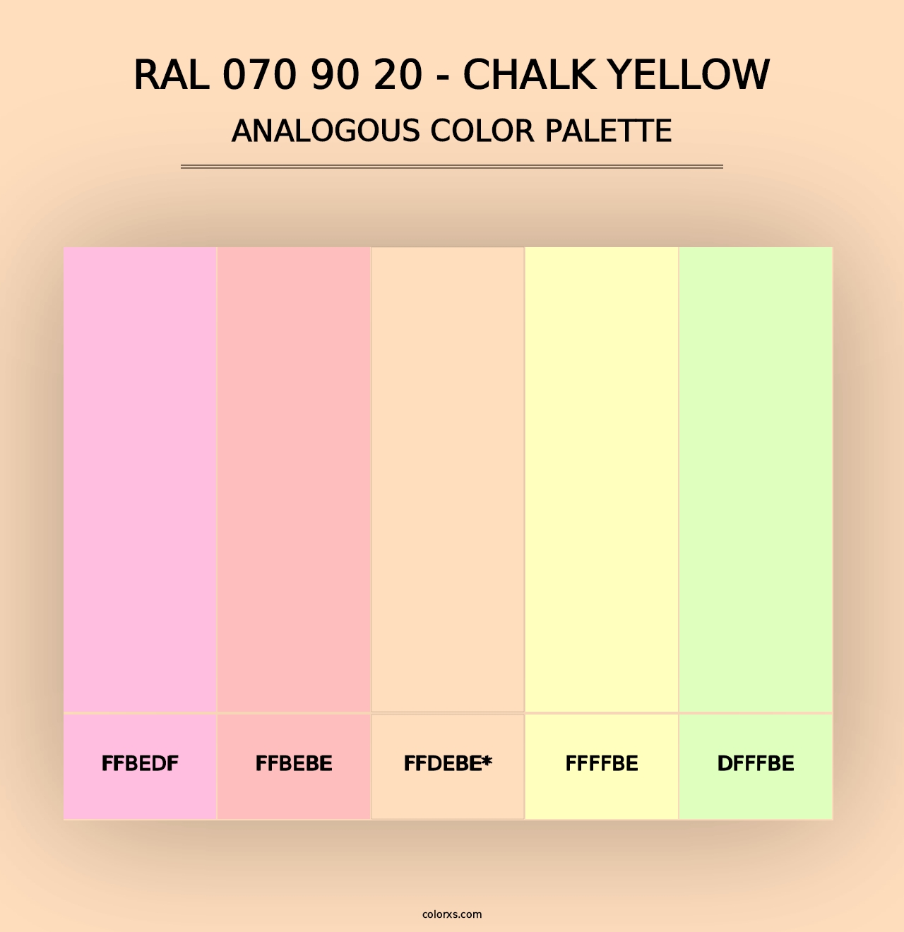 RAL 070 90 20 - Chalk Yellow - Analogous Color Palette