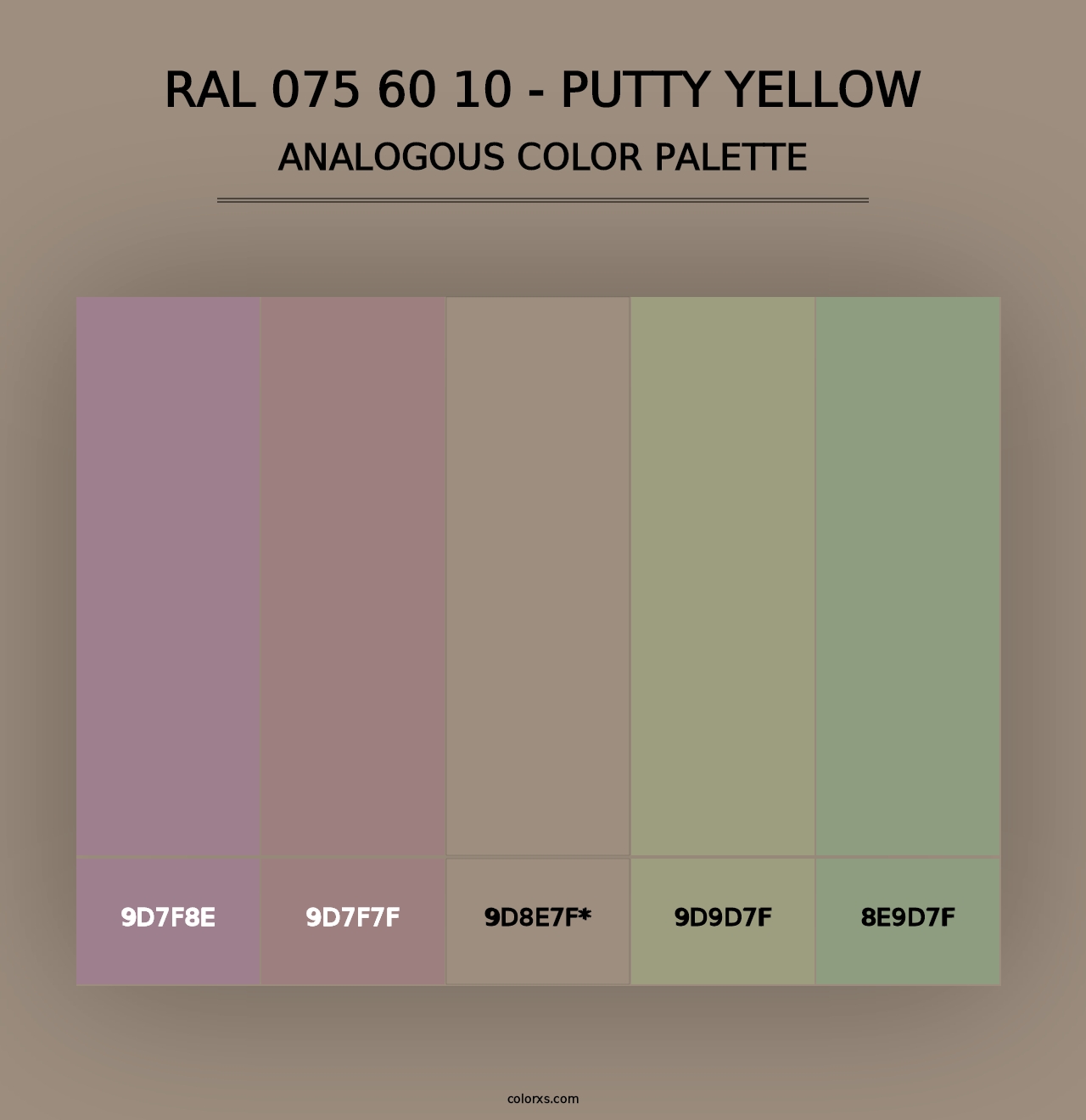 RAL 075 60 10 - Putty Yellow - Analogous Color Palette