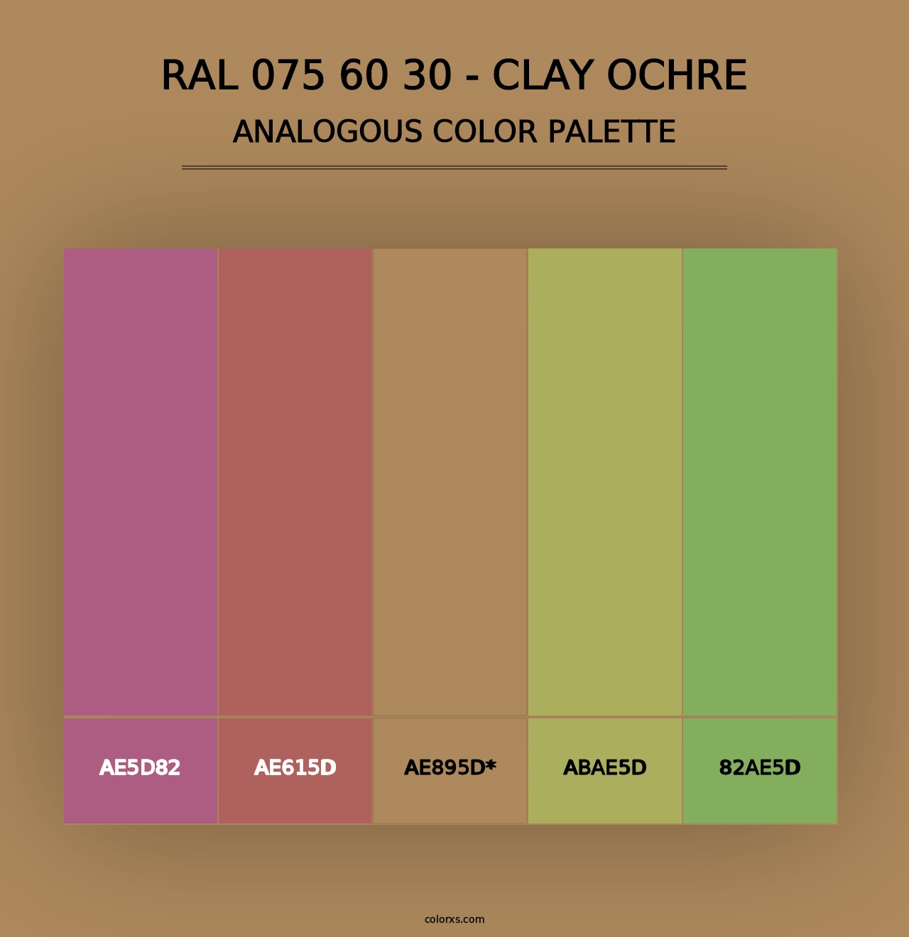 RAL 075 60 30 - Clay Ochre - Analogous Color Palette