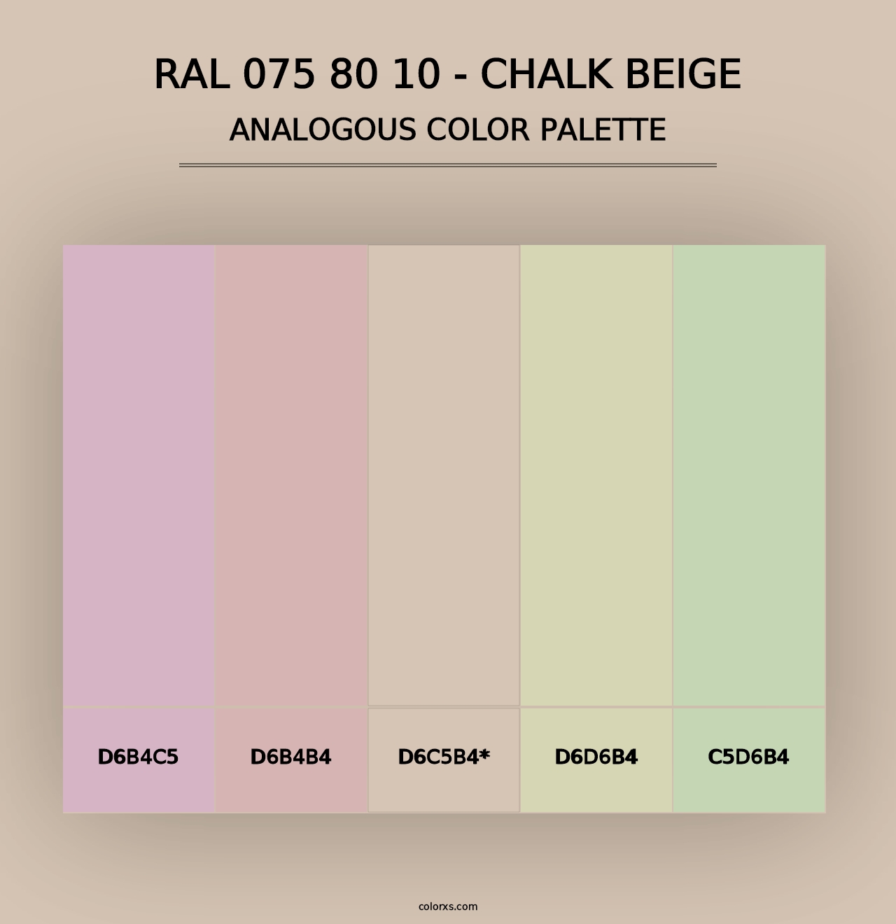 RAL 075 80 10 - Chalk Beige - Analogous Color Palette