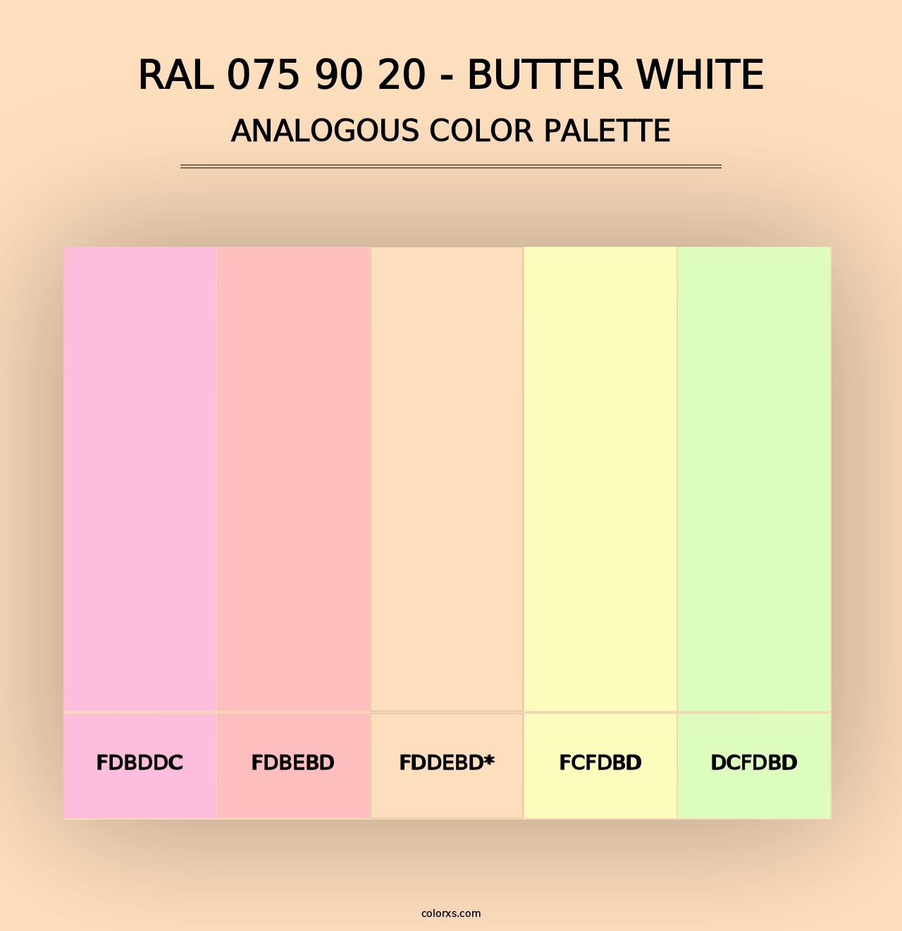 RAL 075 90 20 - Butter White - Analogous Color Palette