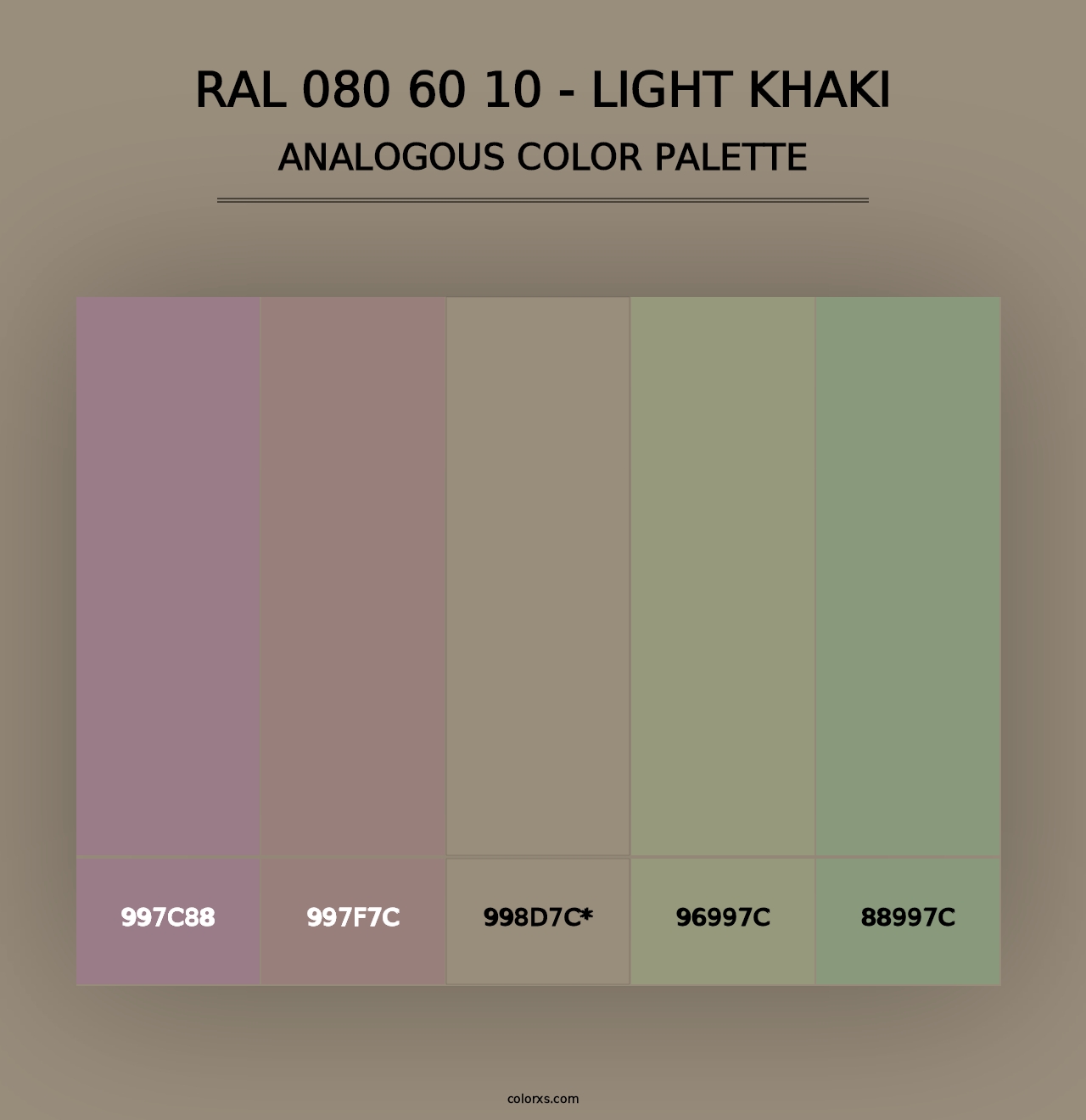 RAL 080 60 10 - Light Khaki - Analogous Color Palette