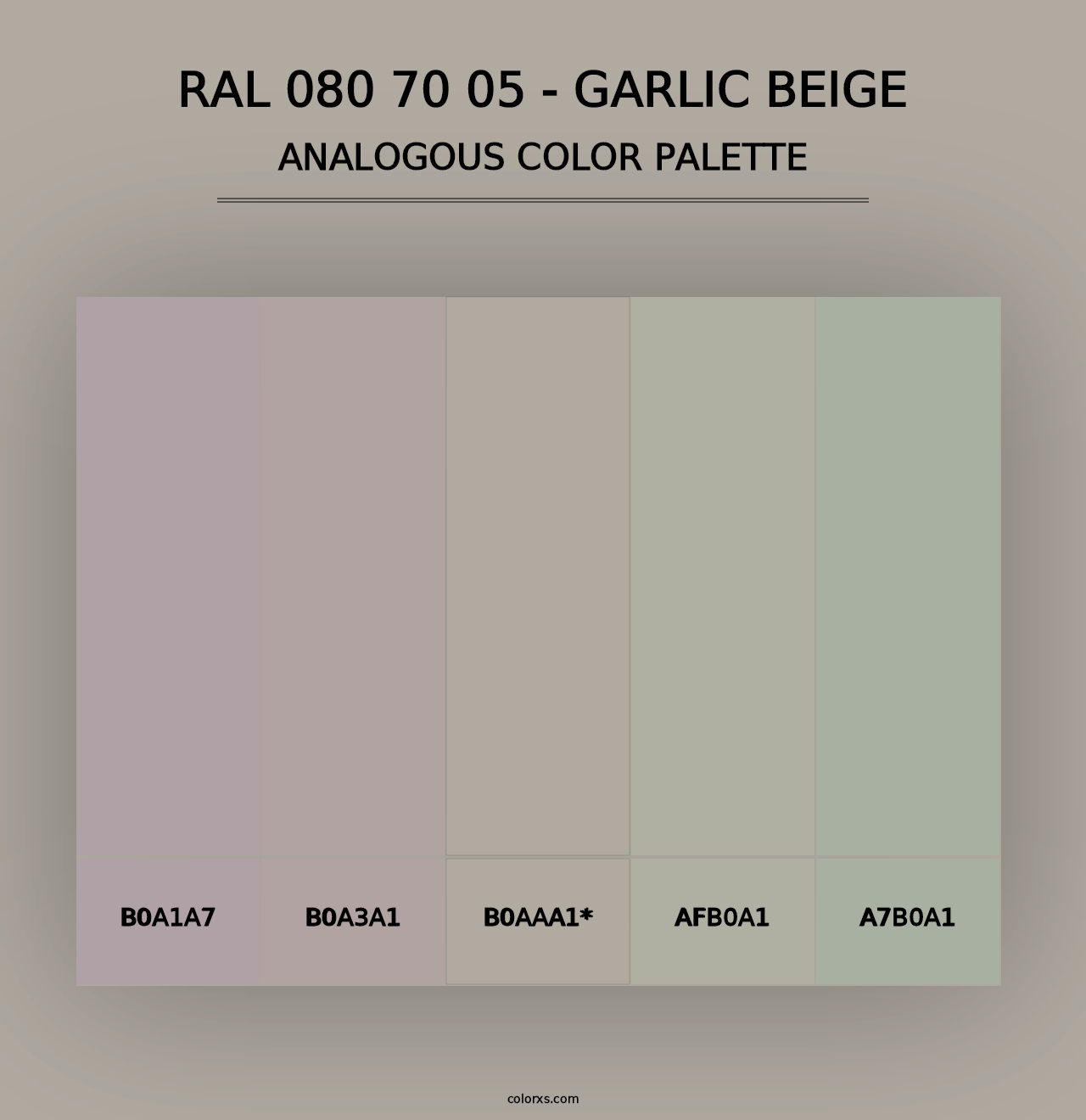 RAL 080 70 05 - Garlic Beige - Analogous Color Palette