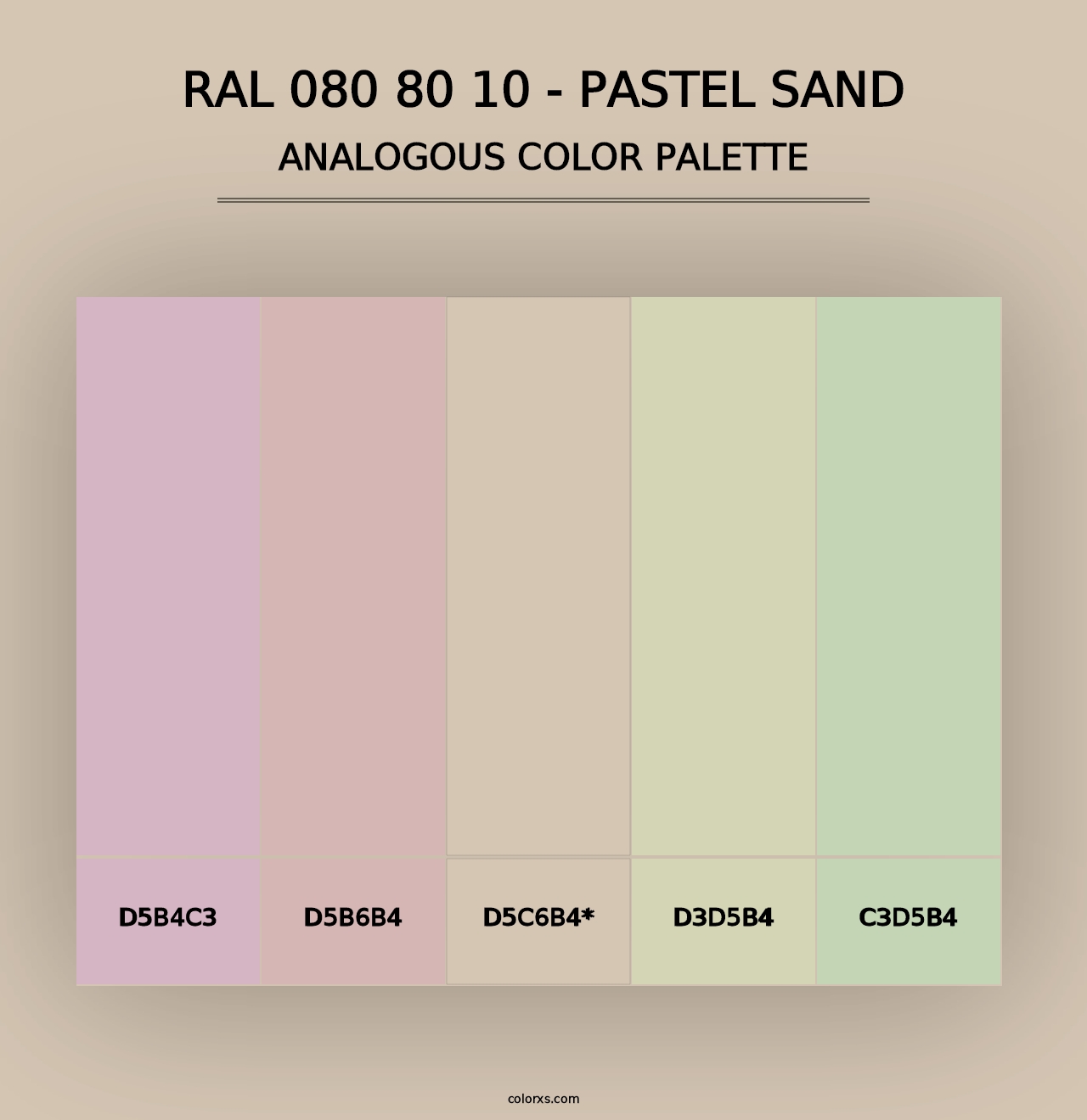 RAL 080 80 10 - Pastel Sand - Analogous Color Palette