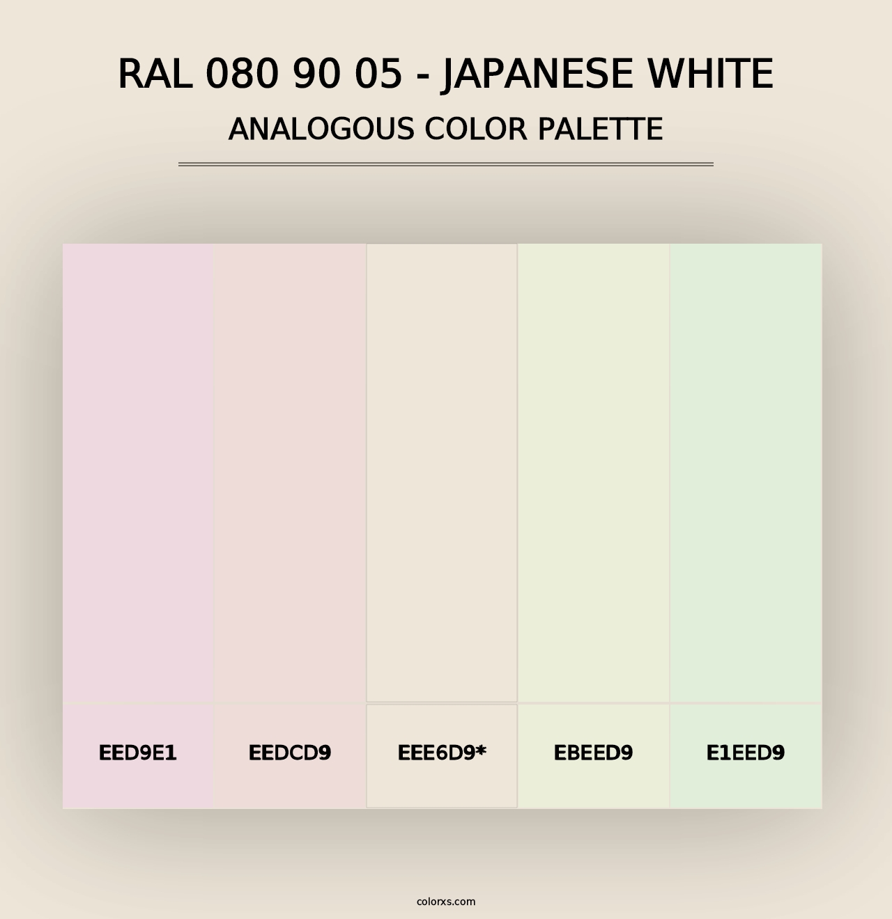 RAL 080 90 05 - Japanese White - Analogous Color Palette