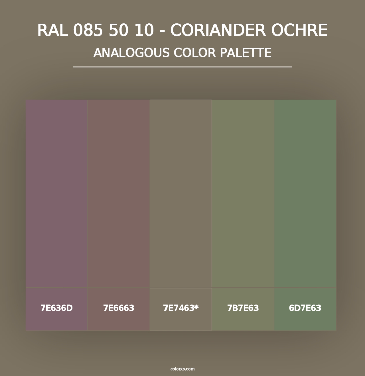 RAL 085 50 10 - Coriander Ochre - Analogous Color Palette