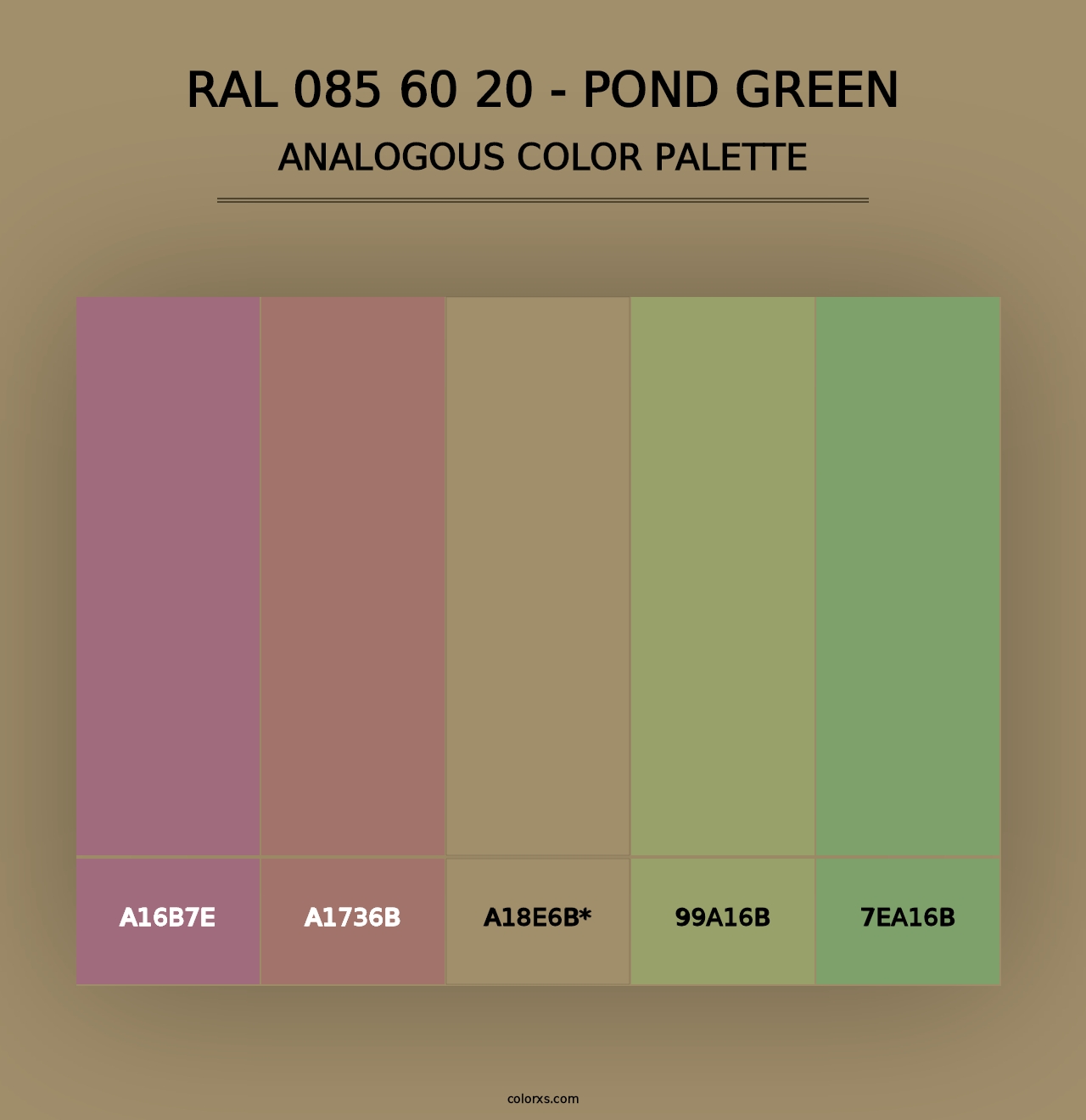 RAL 085 60 20 - Pond Green - Analogous Color Palette