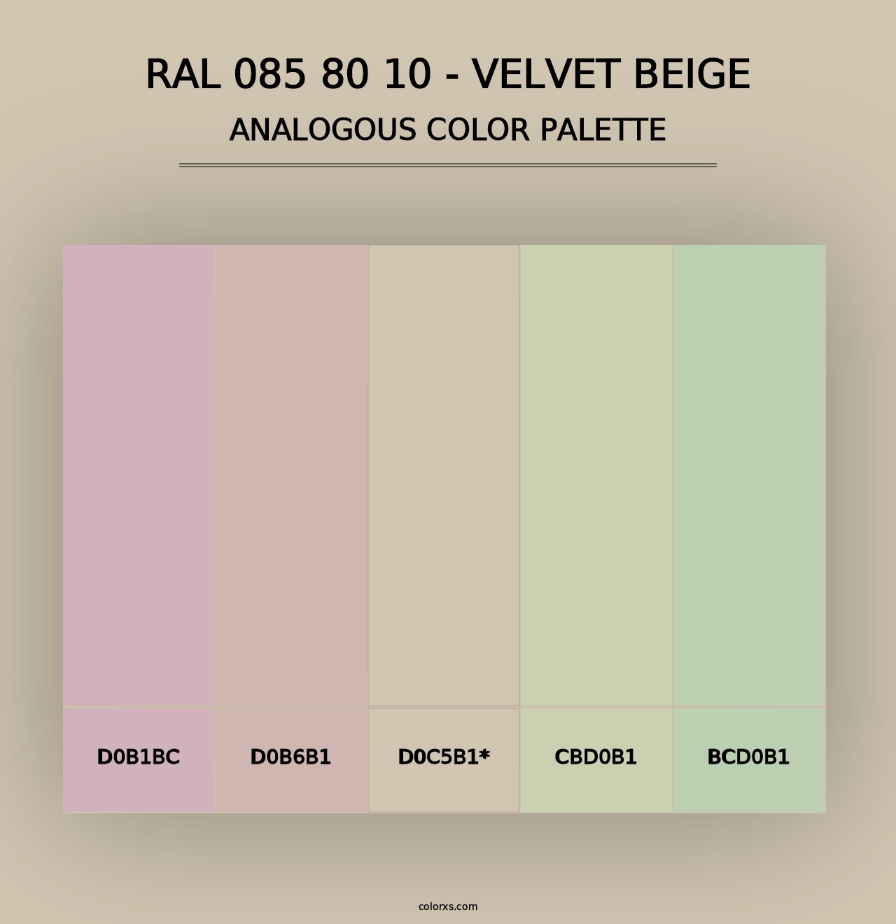 RAL 085 80 10 - Velvet Beige - Analogous Color Palette