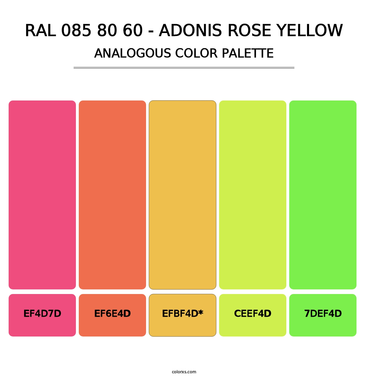 RAL 085 80 60 - Adonis Rose Yellow - Analogous Color Palette