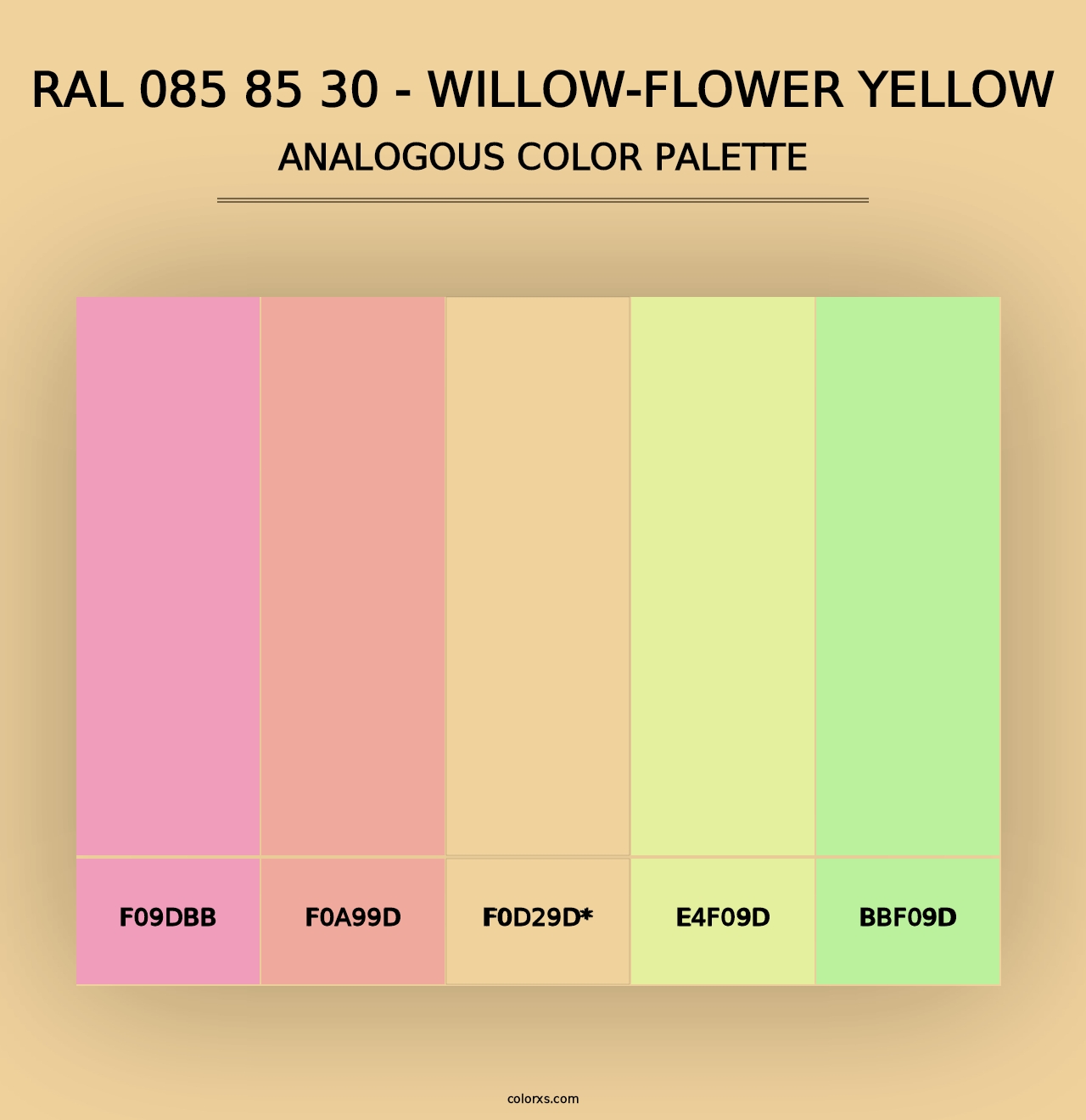 RAL 085 85 30 - Willow-Flower Yellow - Analogous Color Palette