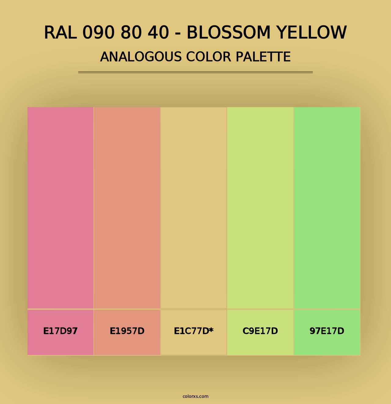 RAL 090 80 40 - Blossom Yellow - Analogous Color Palette