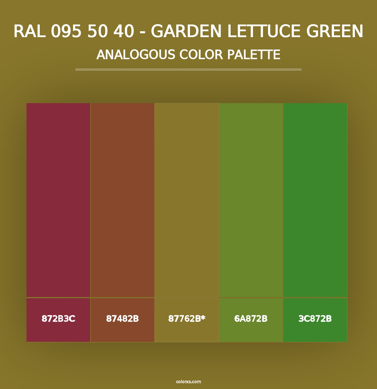 RAL 095 50 40 - Garden Lettuce Green - Analogous Color Palette