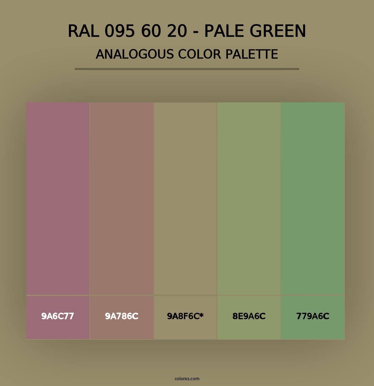 RAL 095 60 20 - Pale Green - Analogous Color Palette