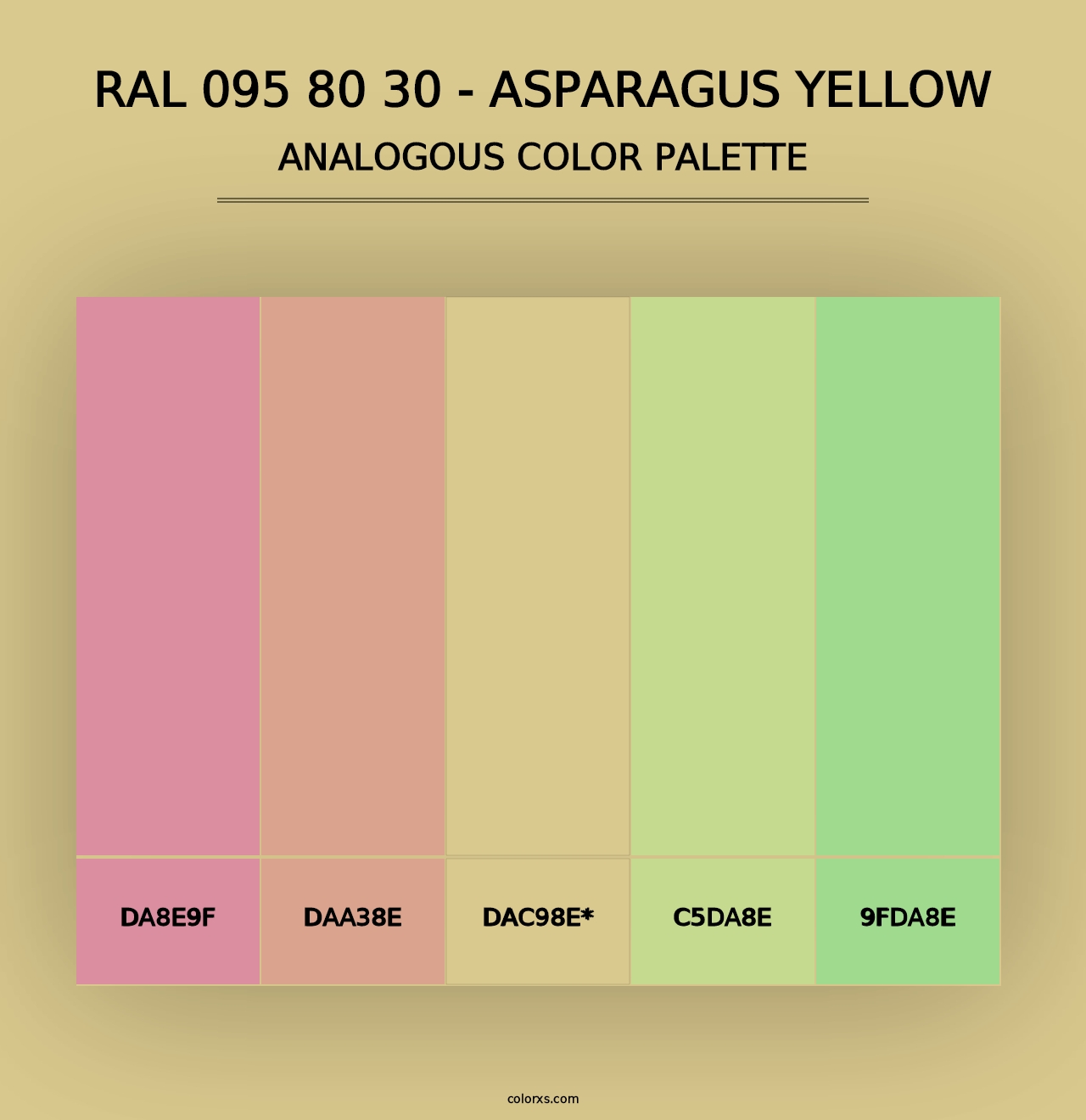 RAL 095 80 30 - Asparagus Yellow - Analogous Color Palette