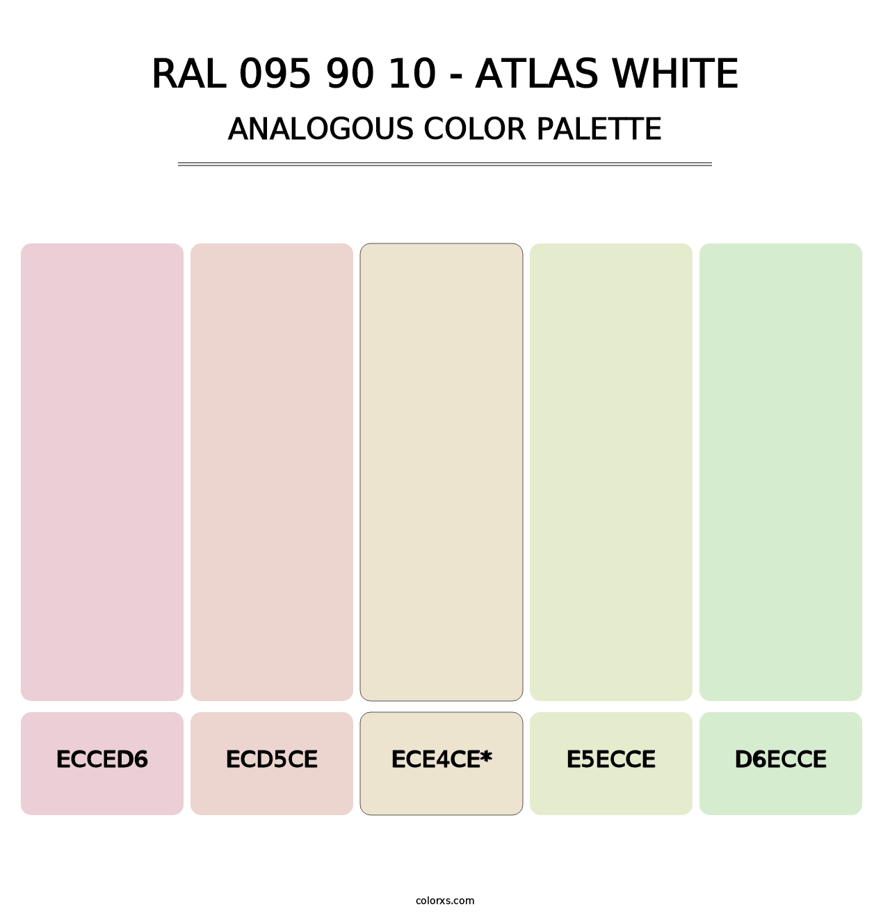 RAL 095 90 10 - Atlas White - Analogous Color Palette