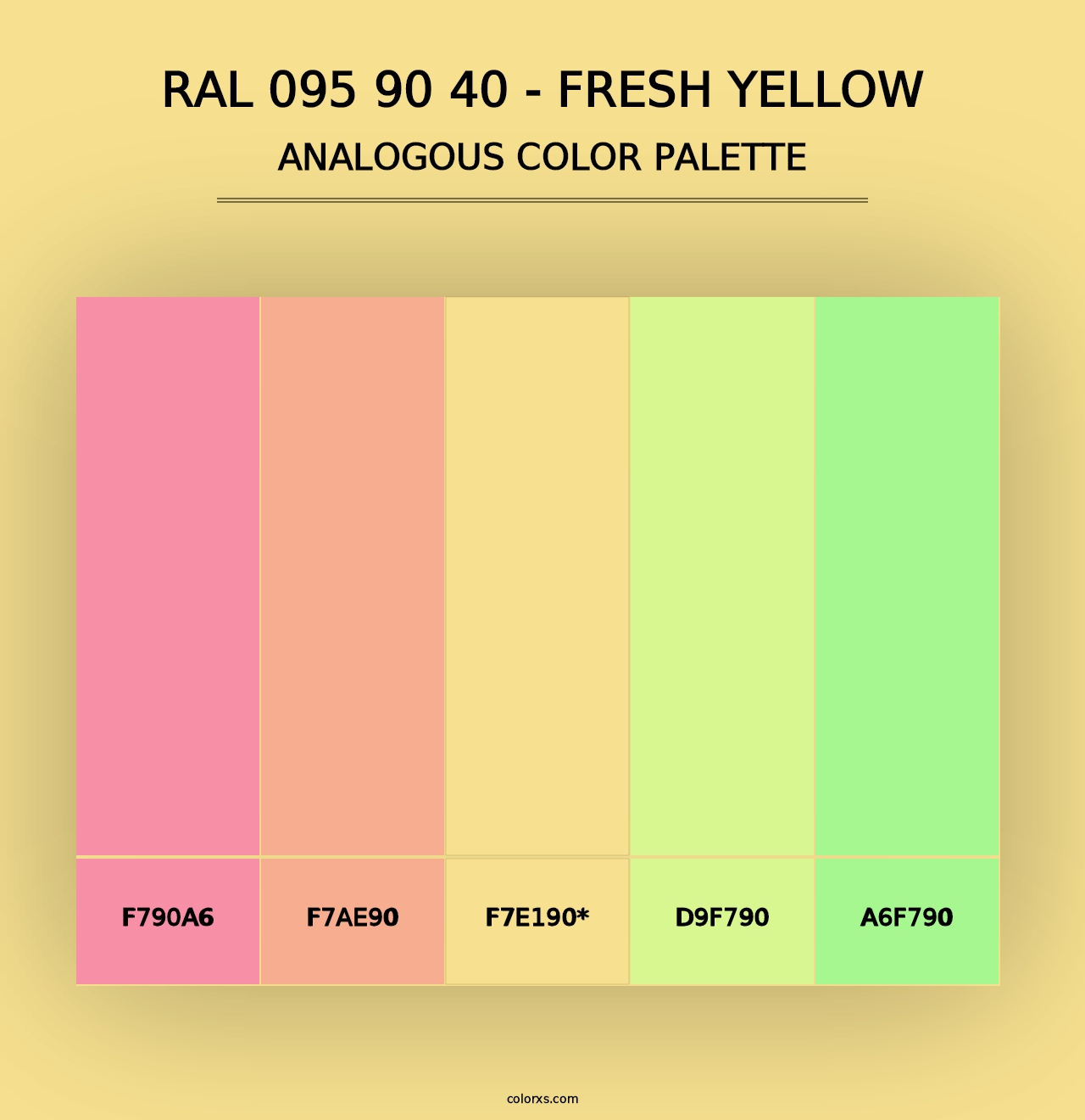 RAL 095 90 40 - Fresh Yellow - Analogous Color Palette