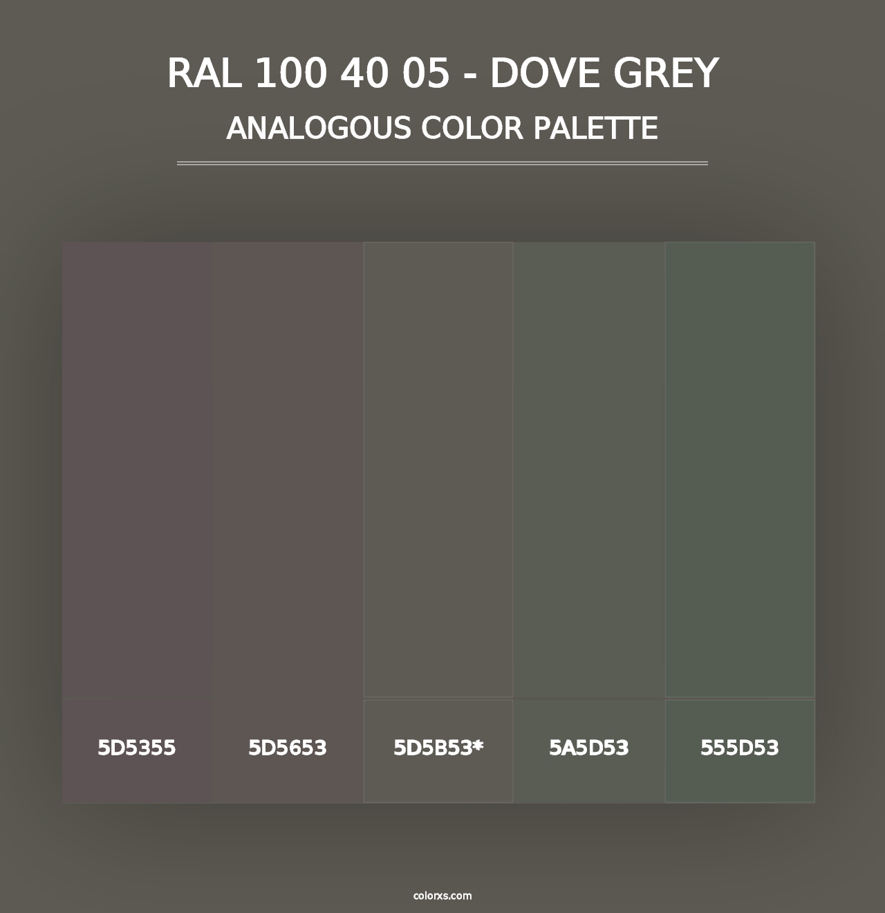 RAL 100 40 05 - Dove Grey - Analogous Color Palette