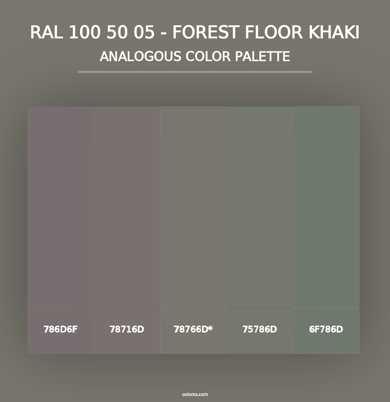 RAL 100 50 05 - Forest Floor Khaki - Analogous Color Palette