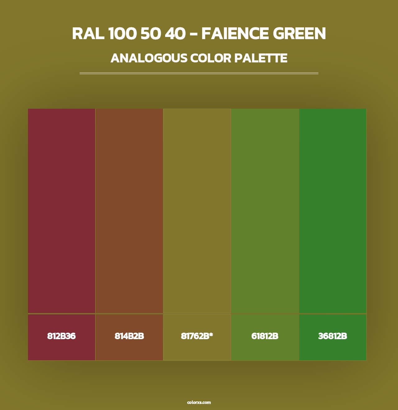 RAL 100 50 40 - Faience Green - Analogous Color Palette