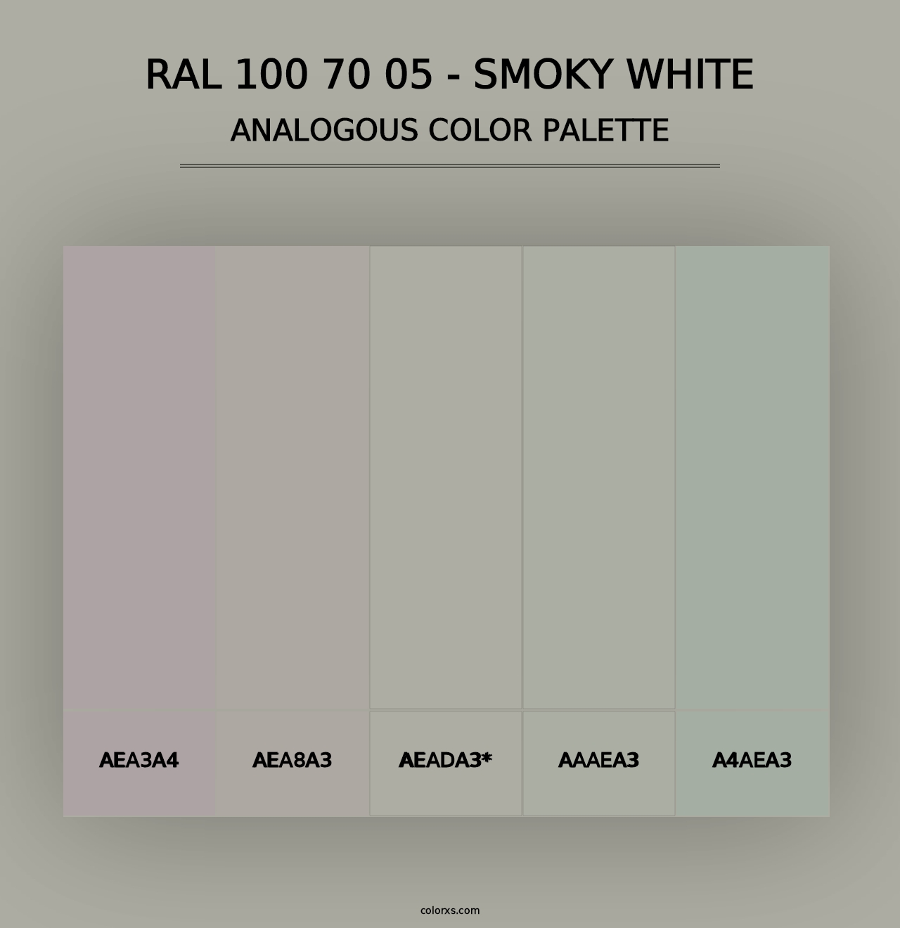 RAL 100 70 05 - Smoky White - Analogous Color Palette