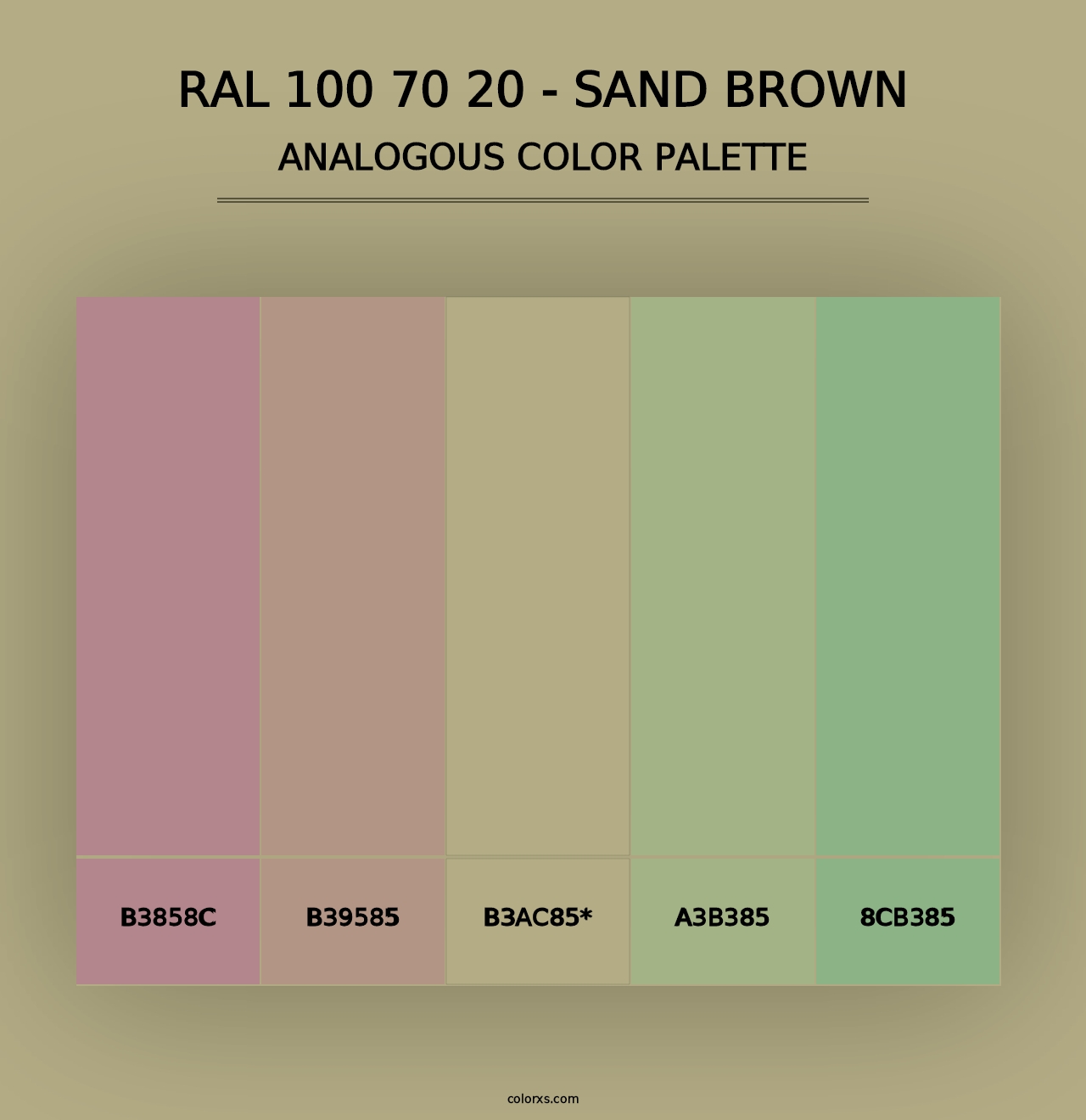 RAL 100 70 20 - Sand Brown - Analogous Color Palette