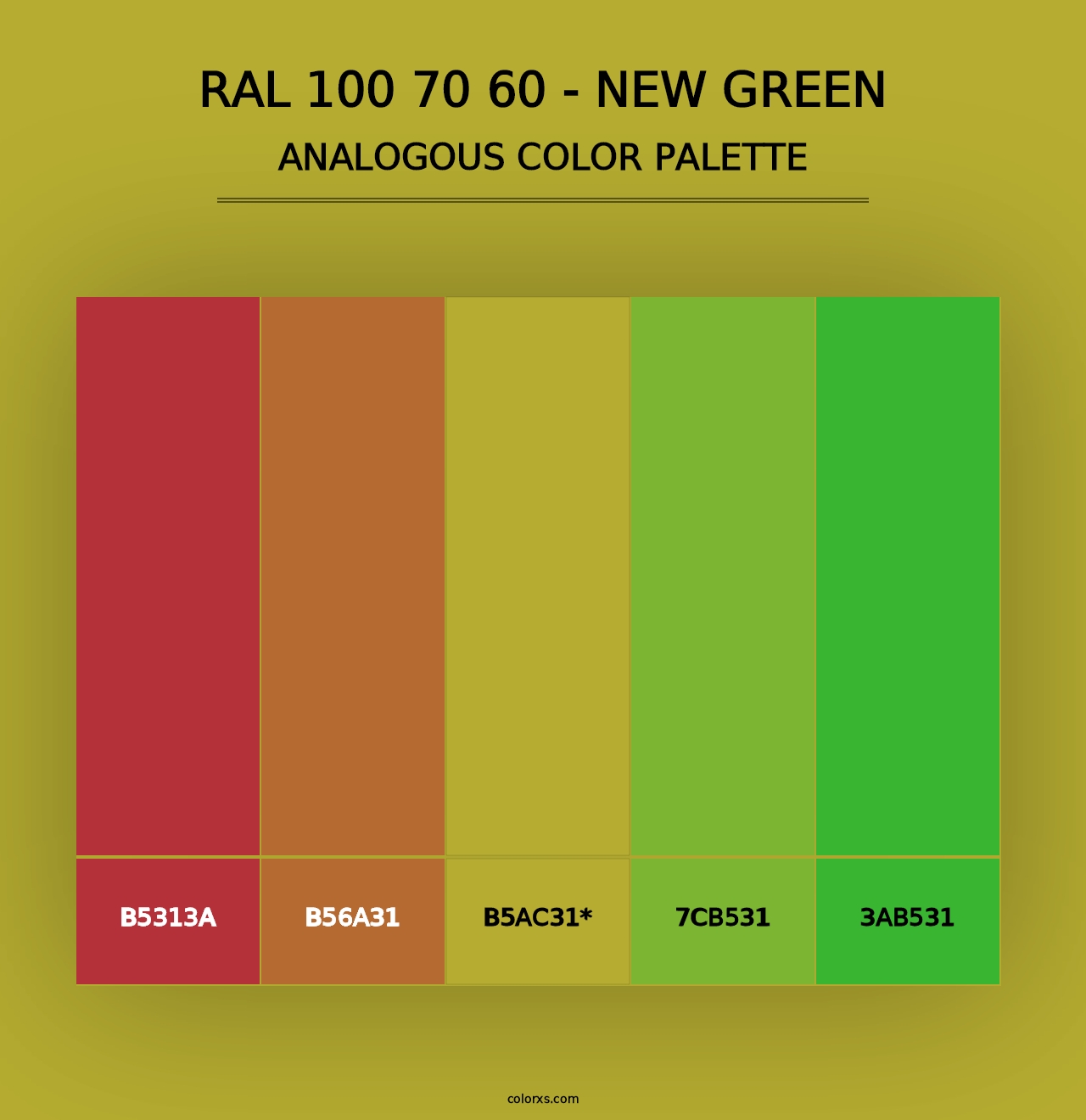 RAL 100 70 60 - New Green - Analogous Color Palette