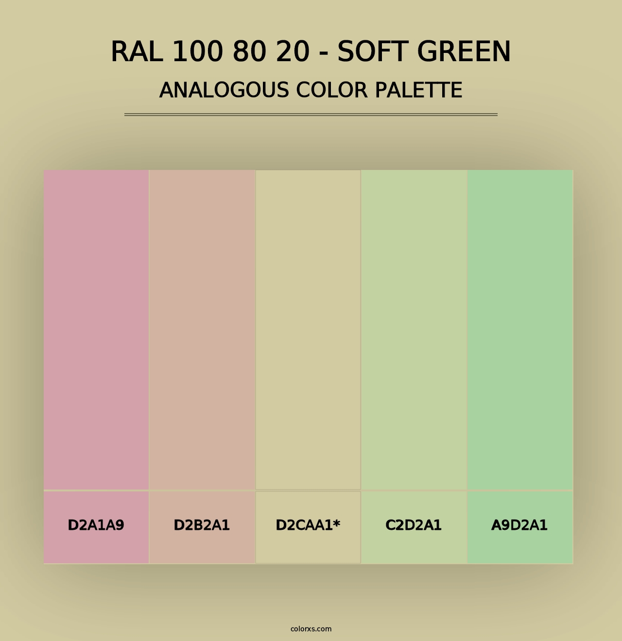 RAL 100 80 20 - Soft Green - Analogous Color Palette