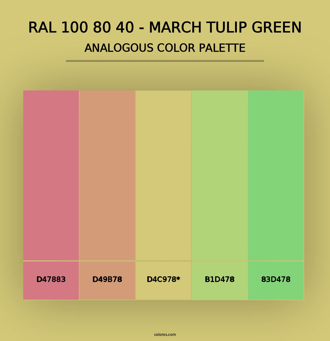 RAL 100 80 40 - March Tulip Green - Analogous Color Palette