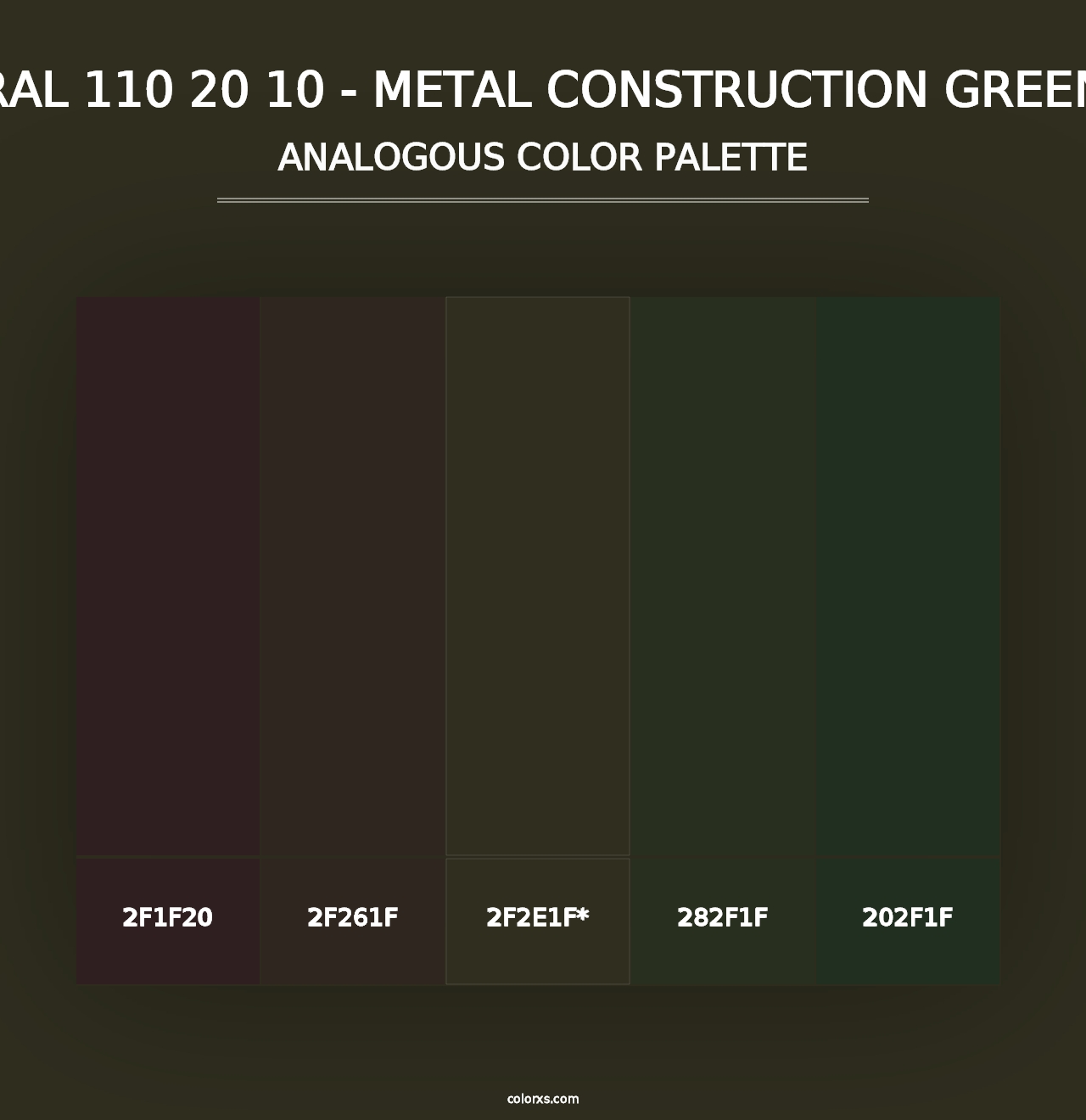 RAL 110 20 10 - Metal Construction Green - Analogous Color Palette