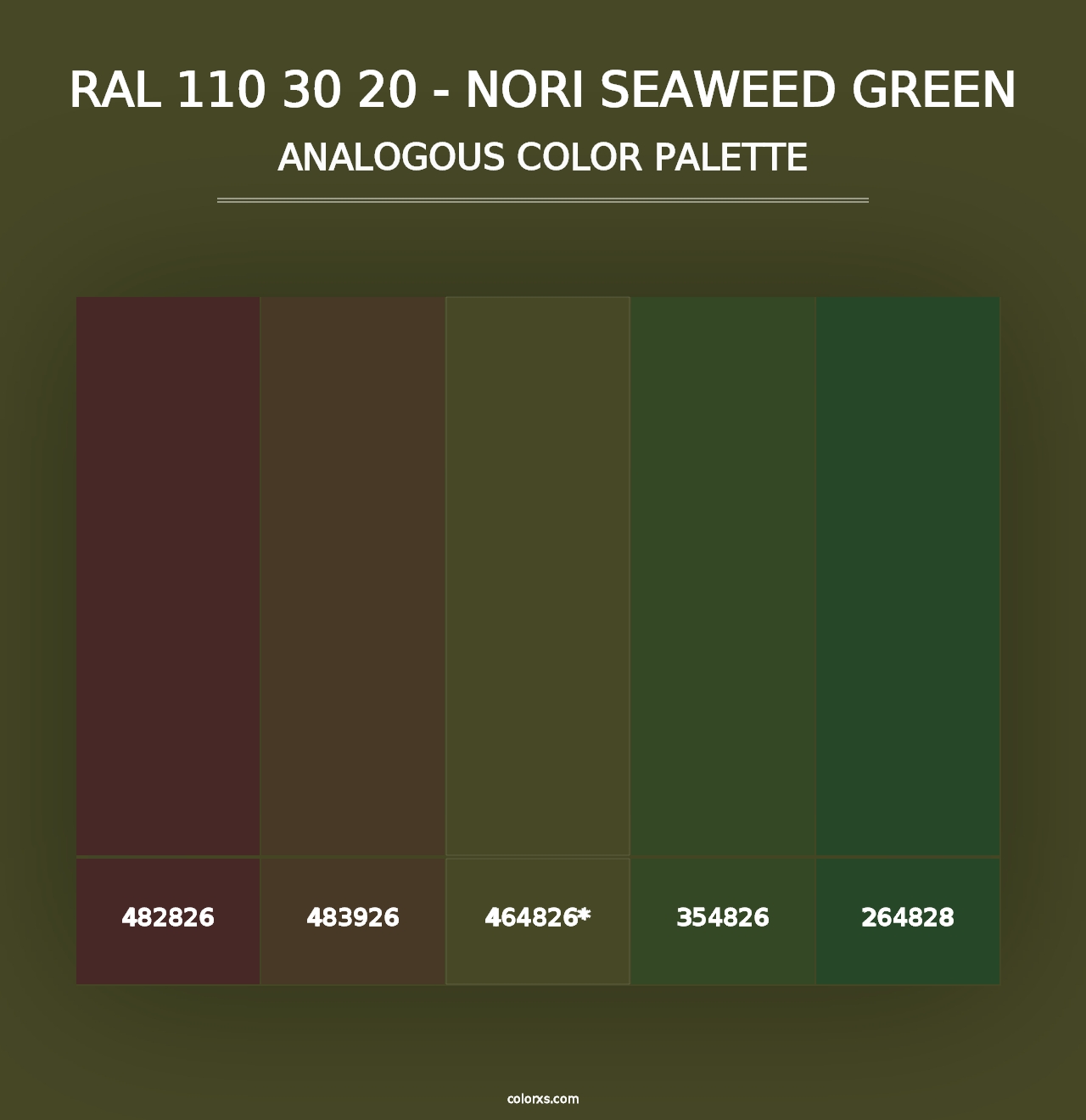 RAL 110 30 20 - Nori Seaweed Green - Analogous Color Palette