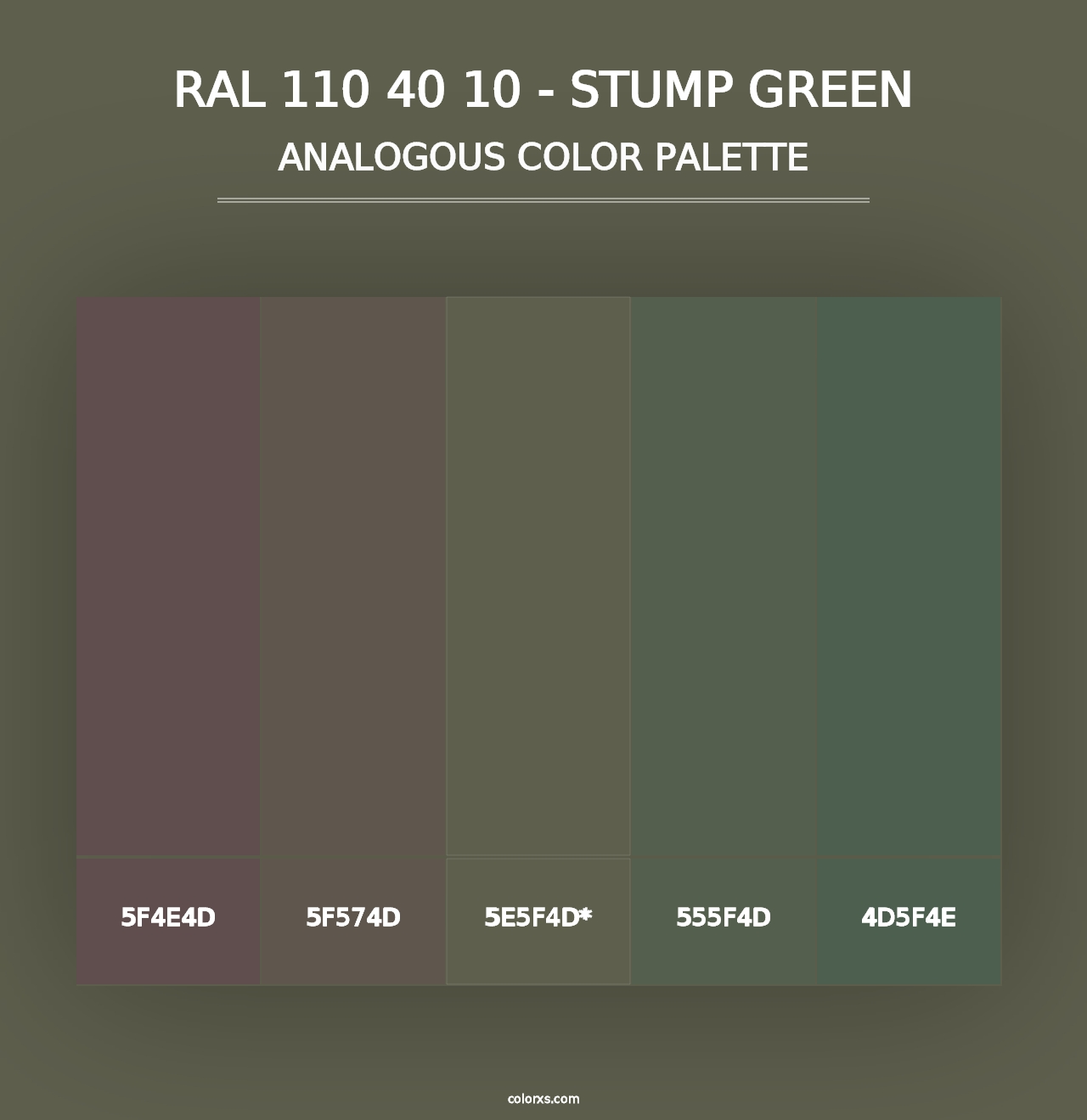 RAL 110 40 10 - Stump Green - Analogous Color Palette