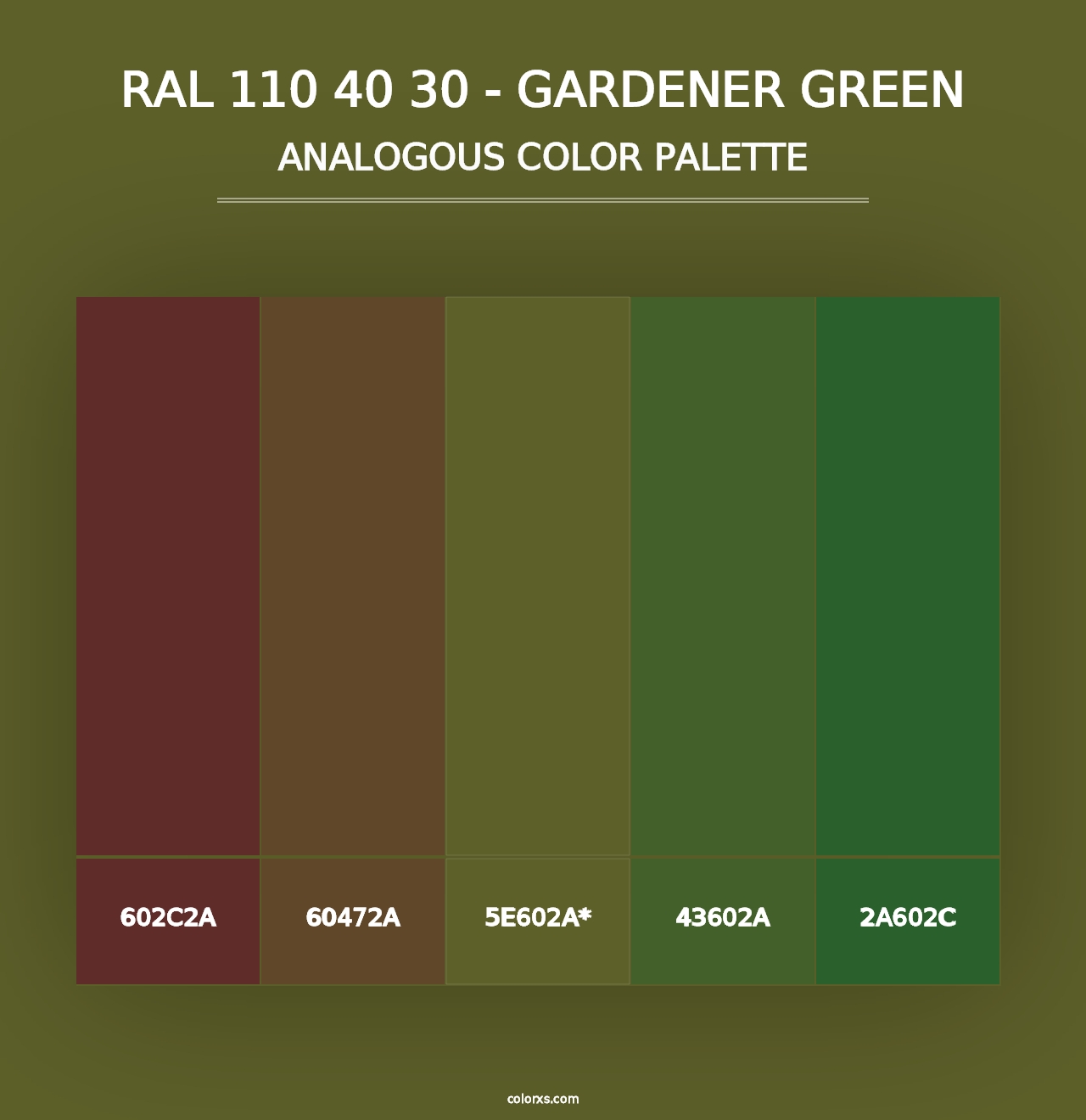 RAL 110 40 30 - Gardener Green - Analogous Color Palette