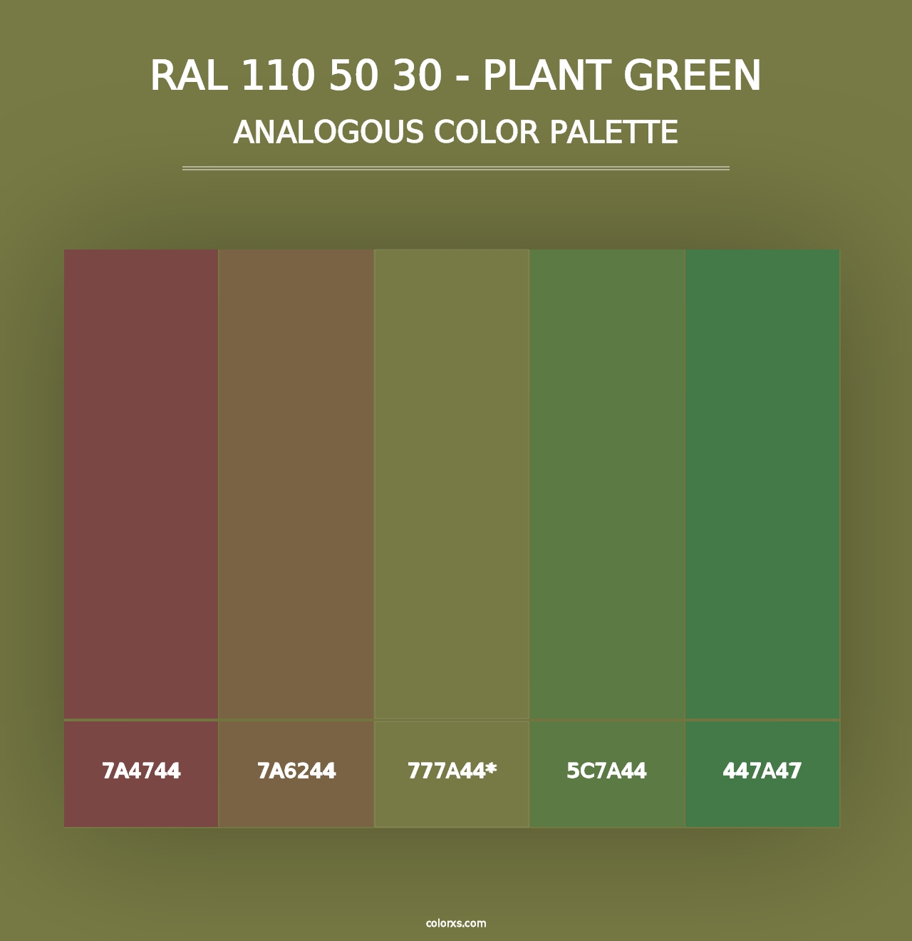 RAL 110 50 30 - Plant Green - Analogous Color Palette