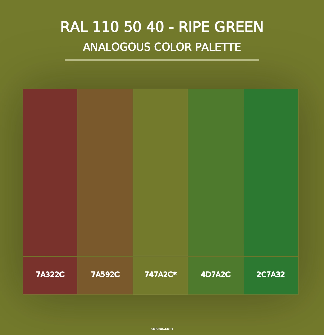 RAL 110 50 40 - Ripe Green - Analogous Color Palette