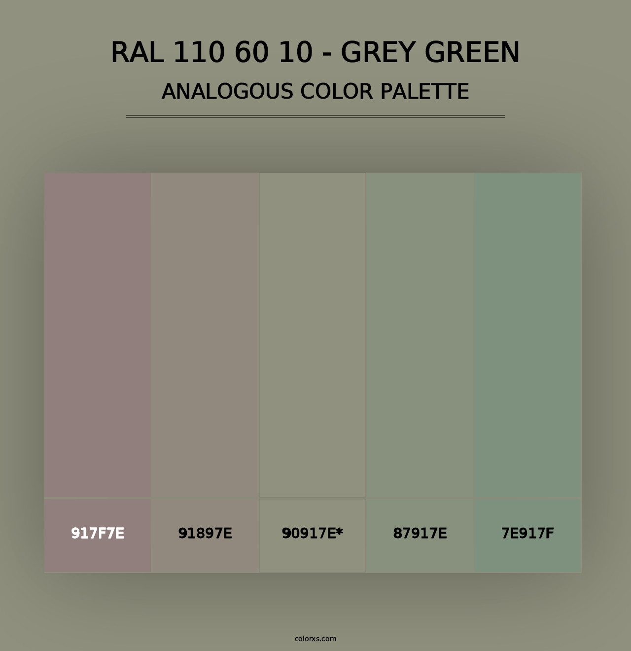 RAL 110 60 10 - Grey Green - Analogous Color Palette