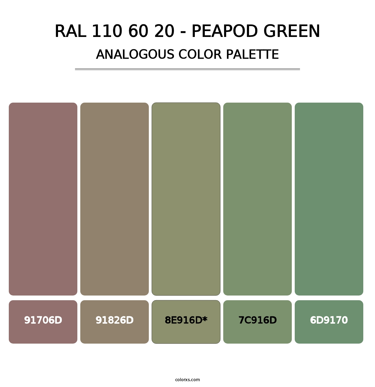 RAL 110 60 20 - Peapod Green - Analogous Color Palette