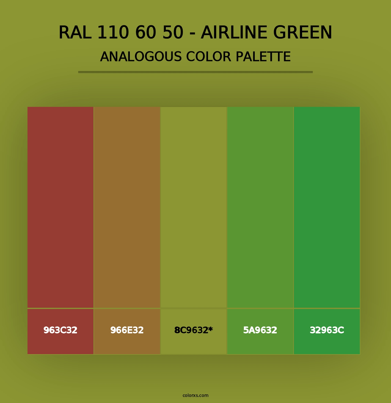 RAL 110 60 50 - Airline Green - Analogous Color Palette