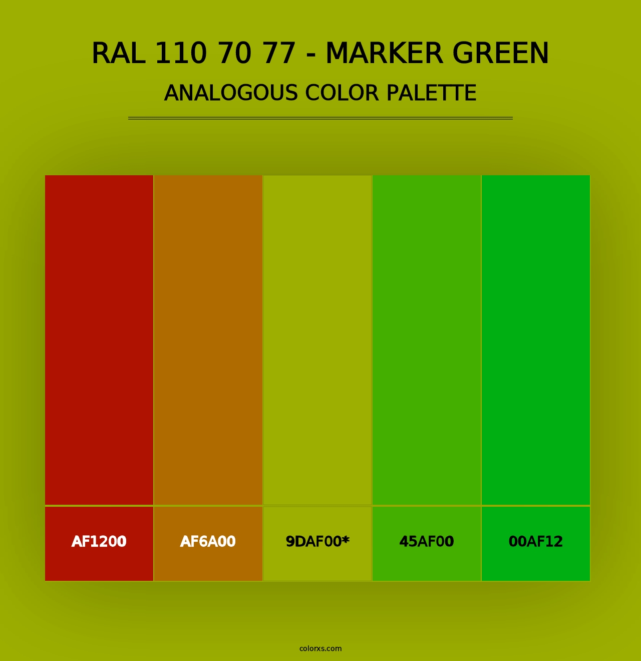 RAL 110 70 77 - Marker Green - Analogous Color Palette