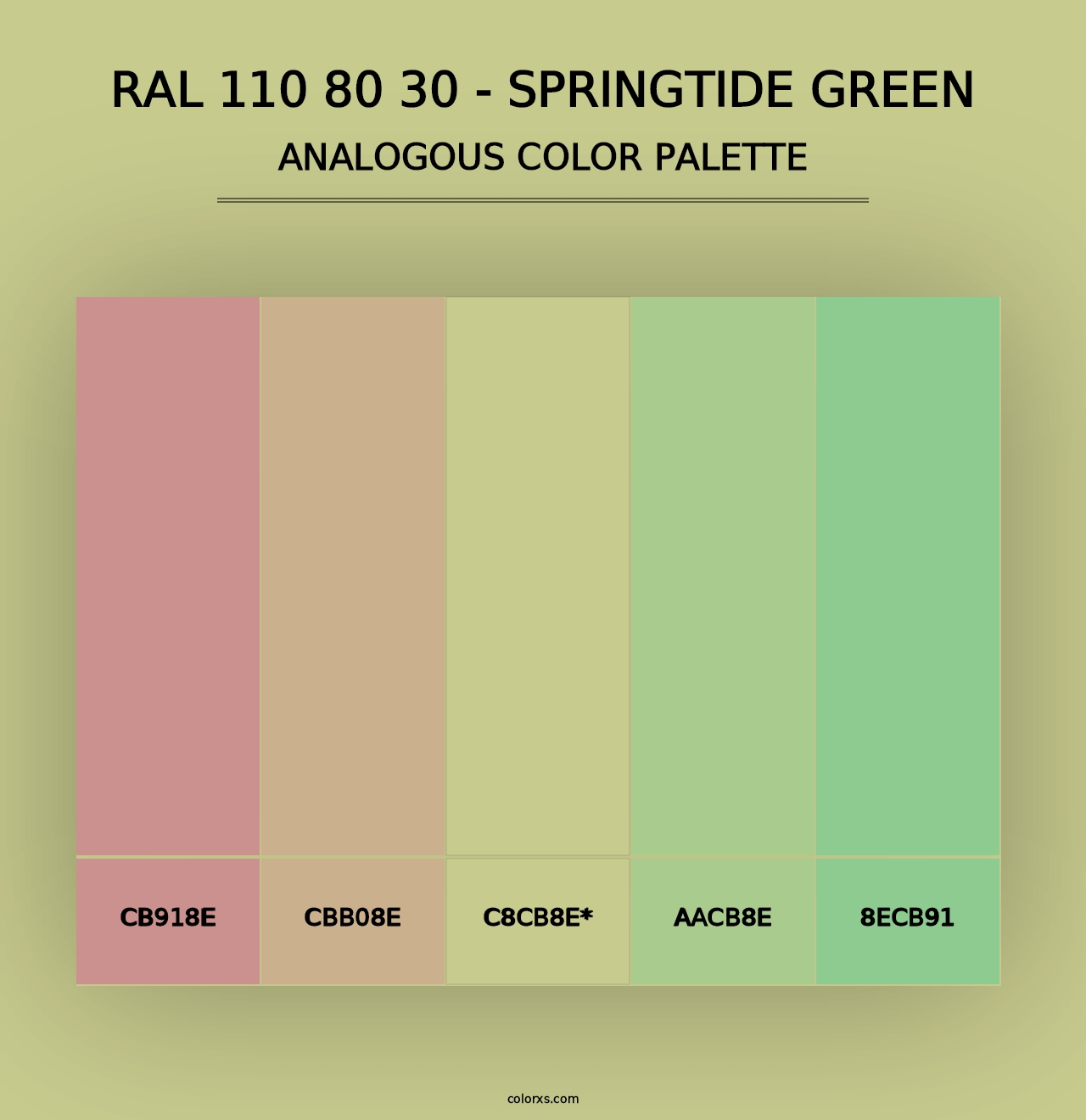 RAL 110 80 30 - Springtide Green - Analogous Color Palette