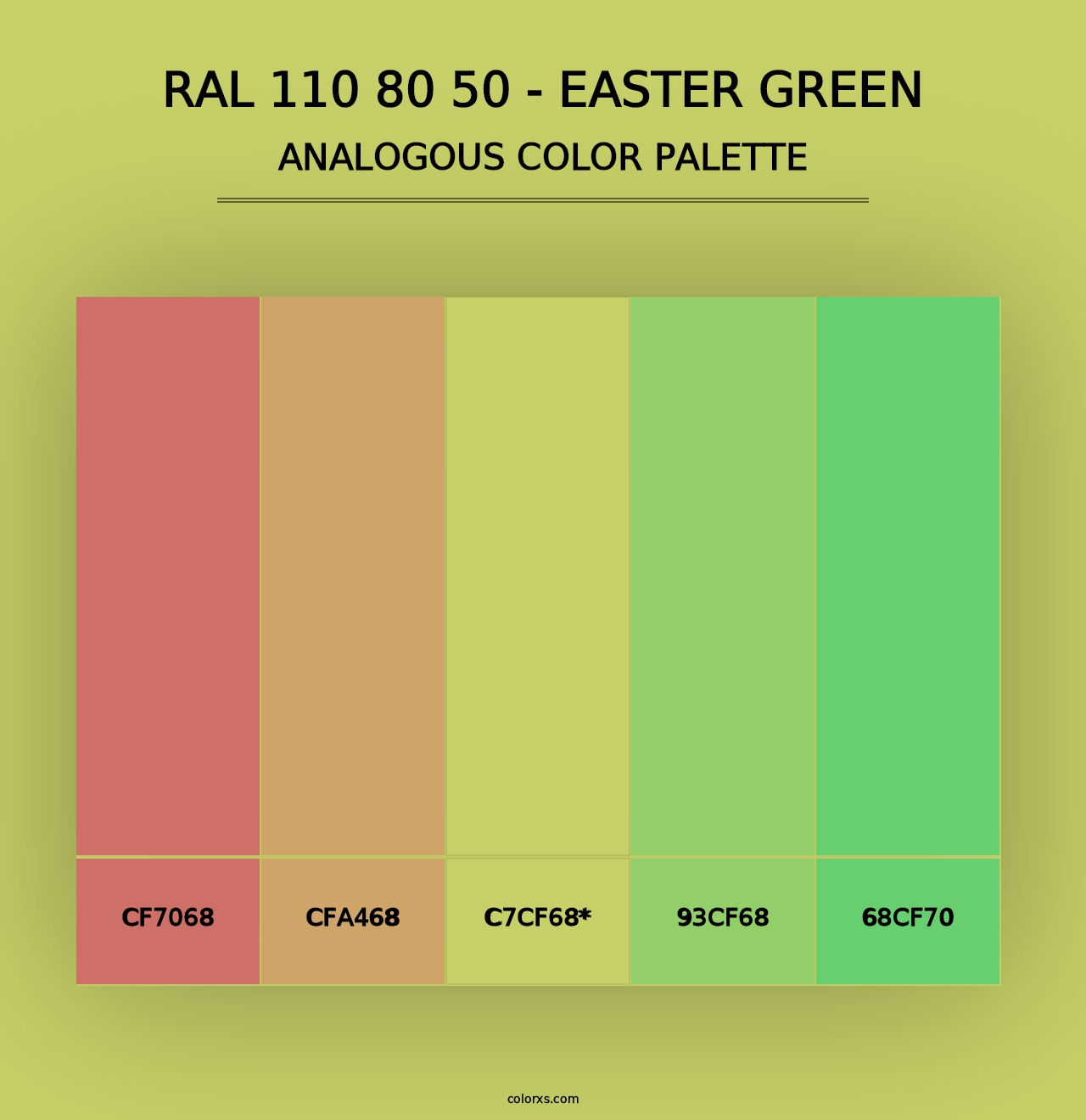 RAL 110 80 50 - Easter Green - Analogous Color Palette