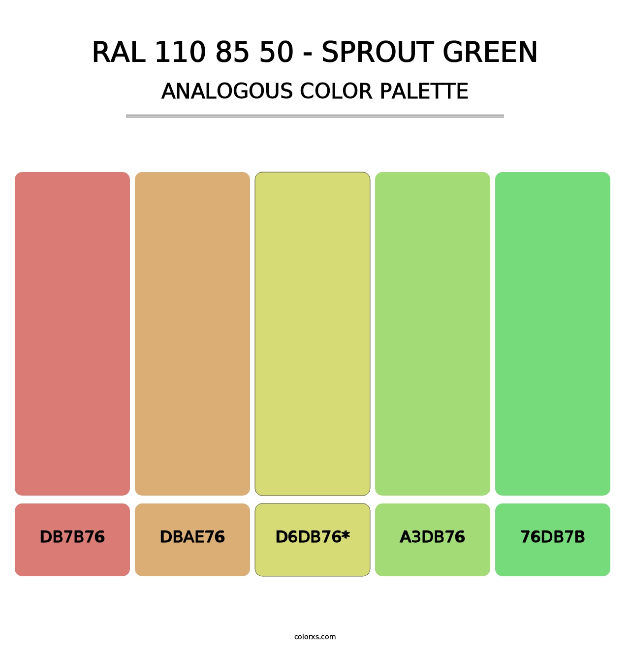 RAL 110 85 50 - Sprout Green - Analogous Color Palette