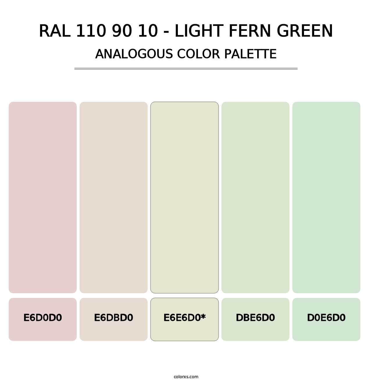 RAL 110 90 10 - Light Fern Green - Analogous Color Palette