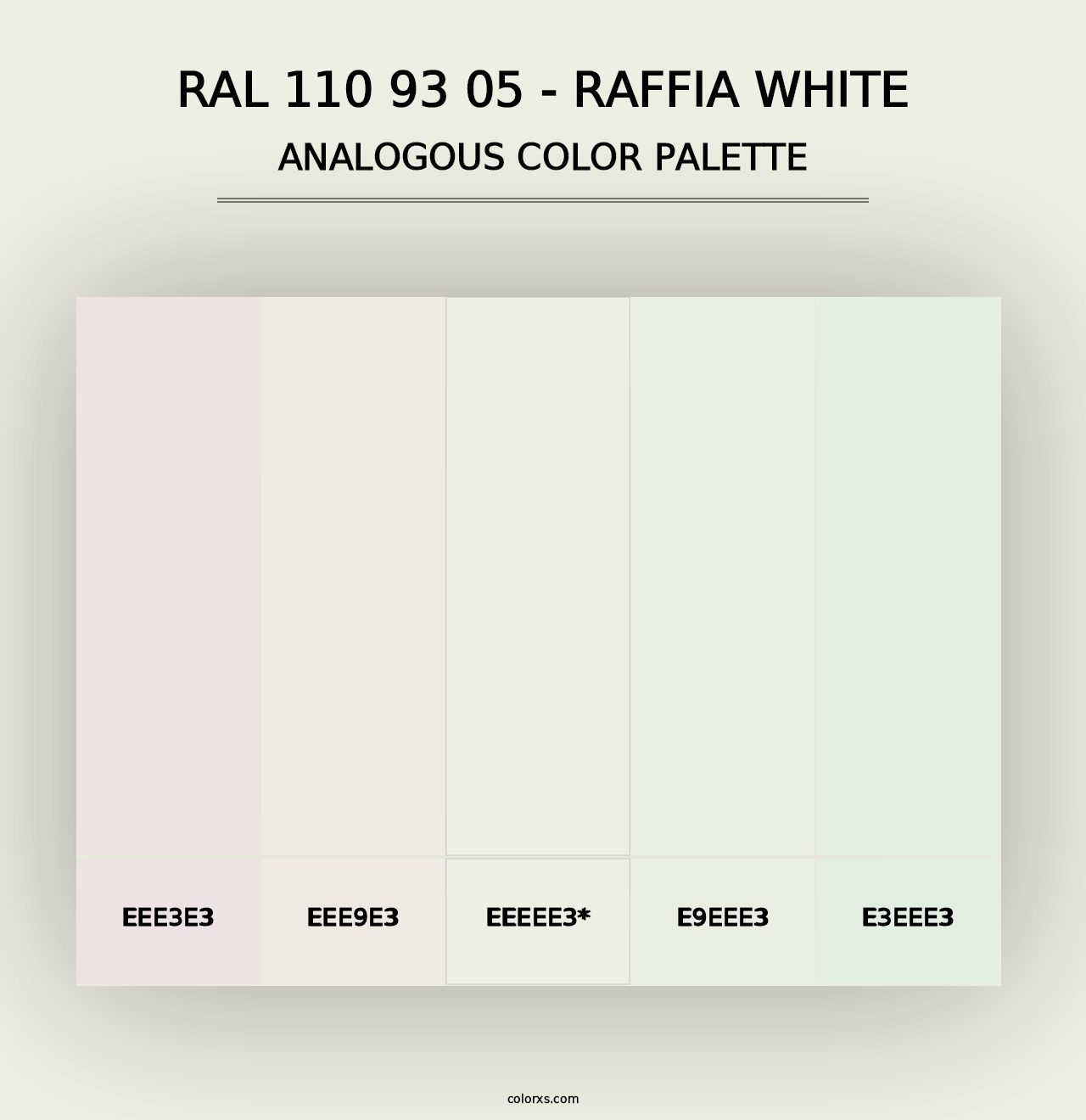 RAL 110 93 05 - Raffia White - Analogous Color Palette