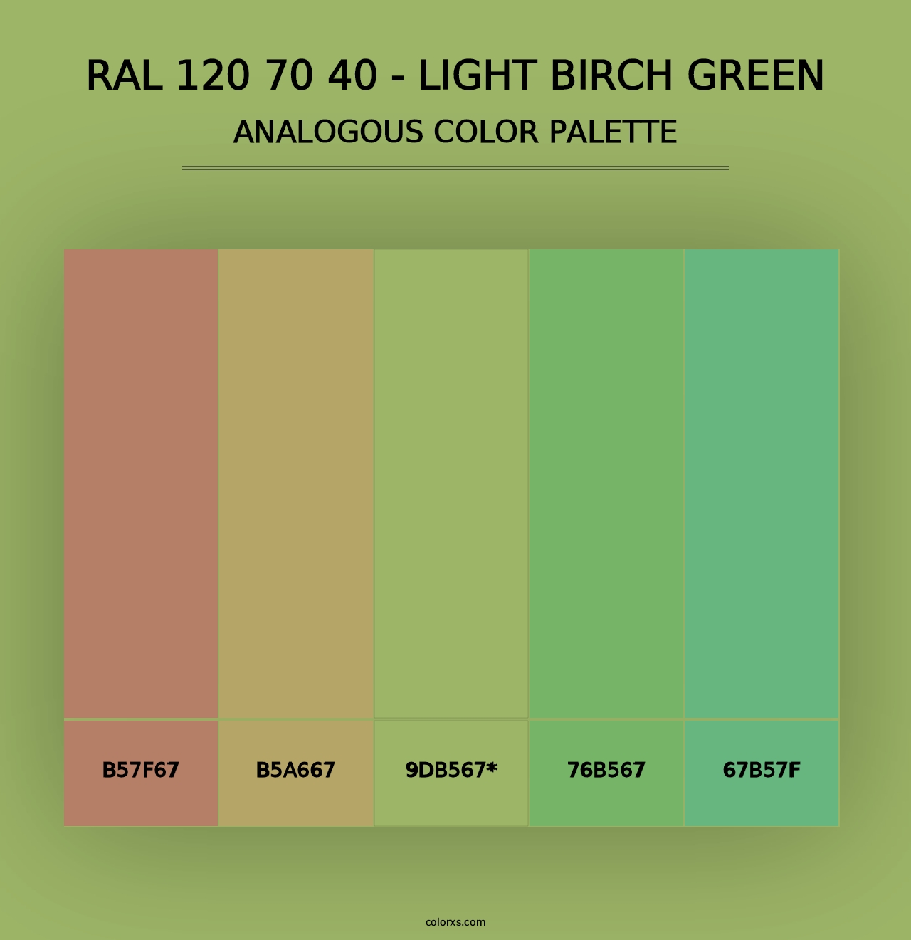 RAL 120 70 40 - Light Birch Green - Analogous Color Palette