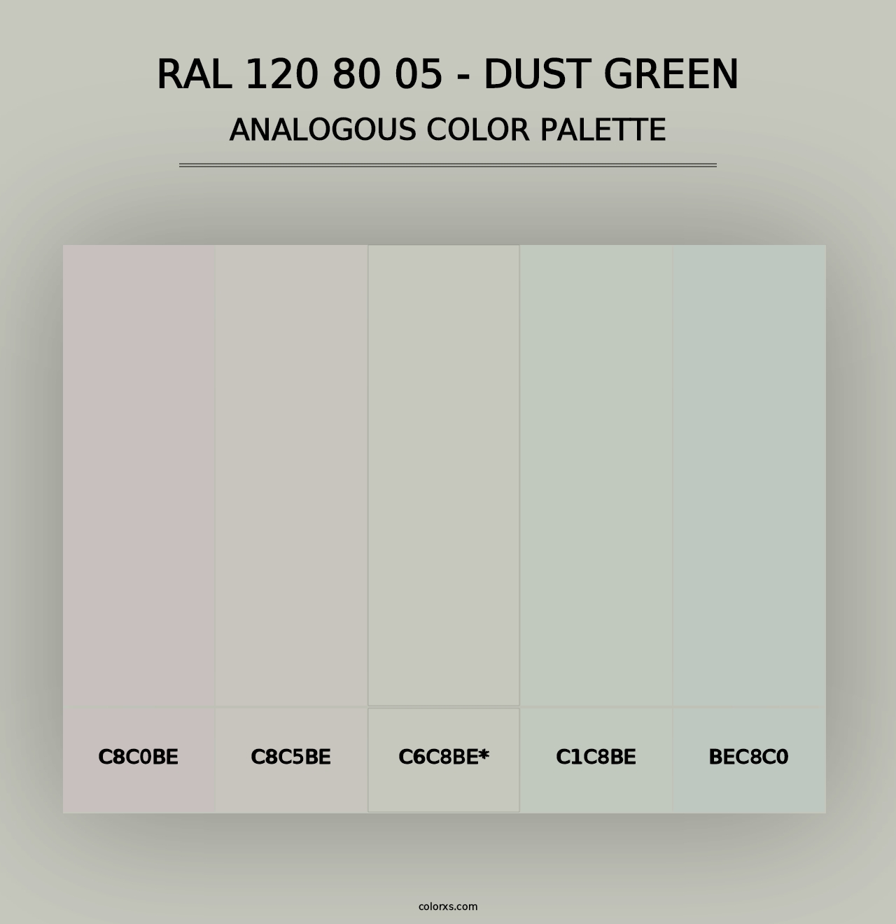 RAL 120 80 05 - Dust Green - Analogous Color Palette