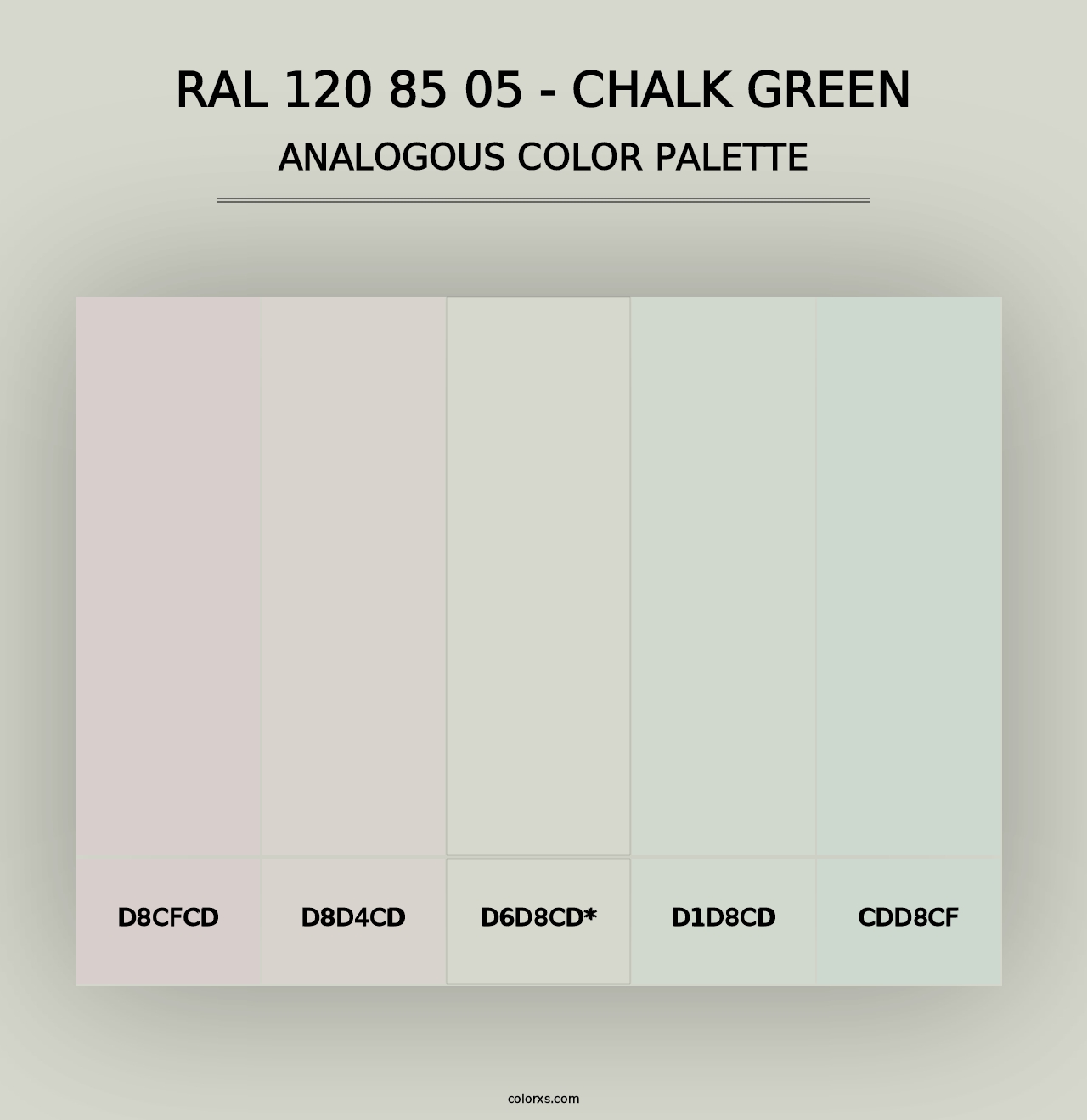 RAL 120 85 05 - Chalk Green - Analogous Color Palette