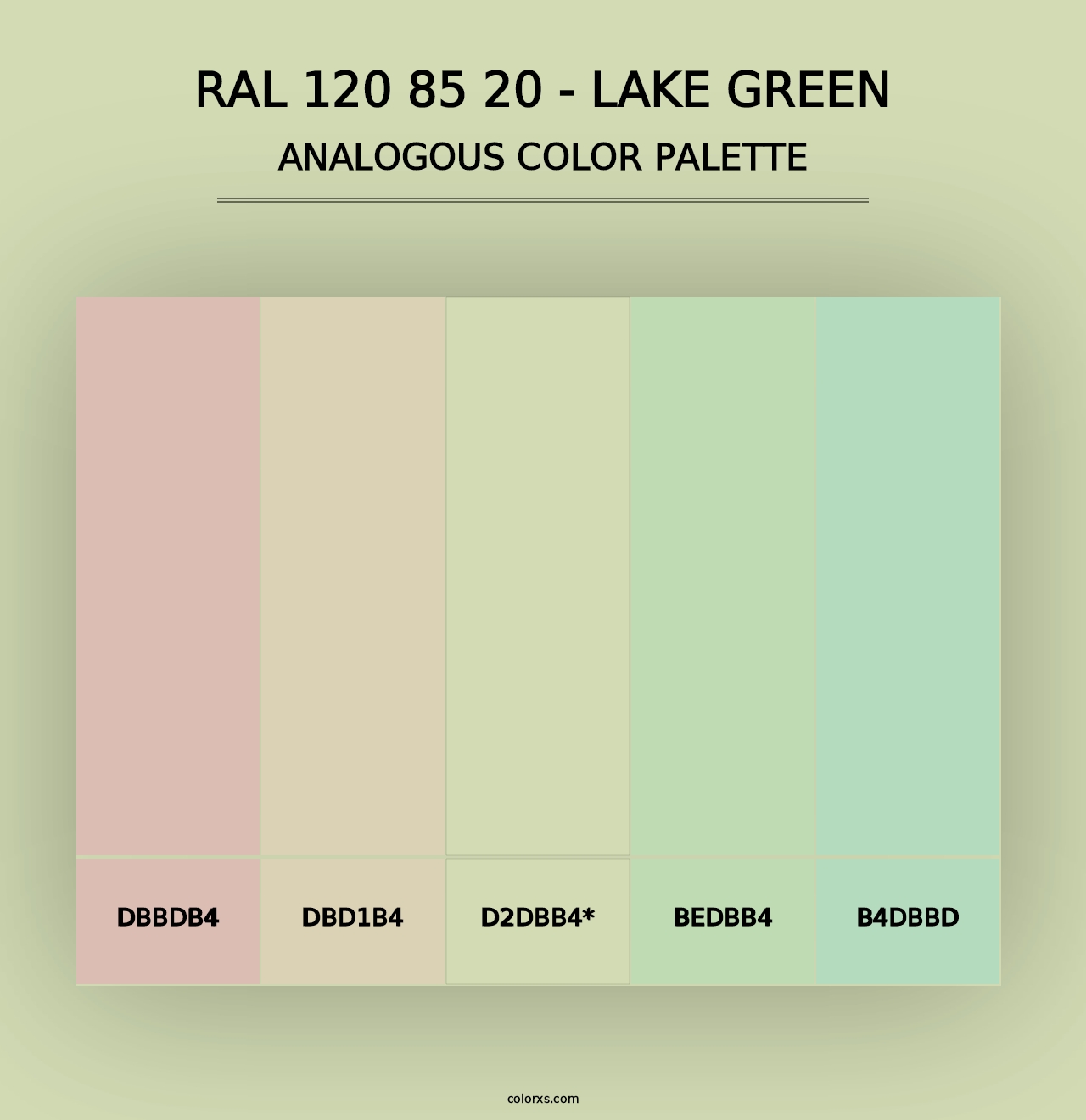 RAL 120 85 20 - Lake Green - Analogous Color Palette