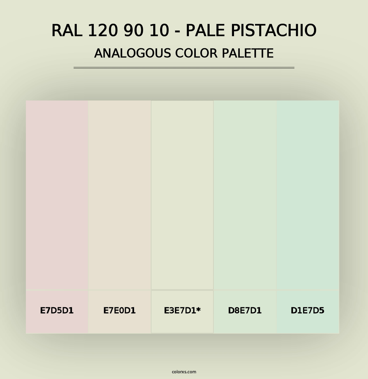 RAL 120 90 10 - Pale Pistachio - Analogous Color Palette