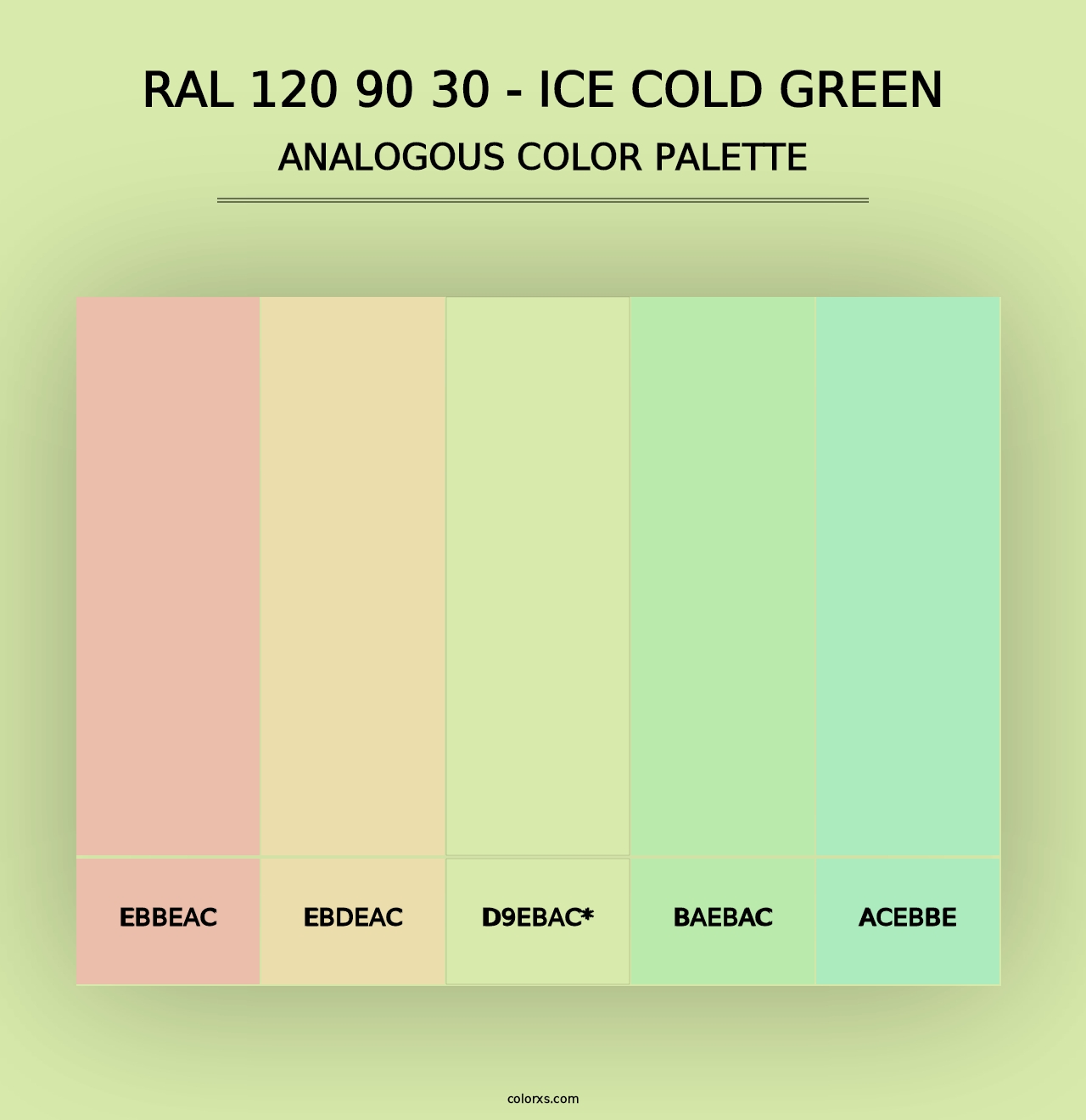 RAL 120 90 30 - Ice Cold Green - Analogous Color Palette