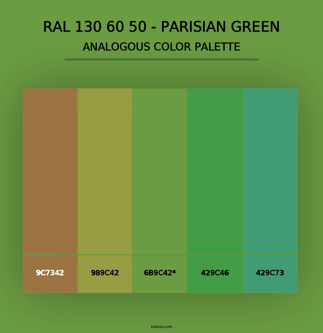 RAL 130 60 50 - Parisian Green - Analogous Color Palette